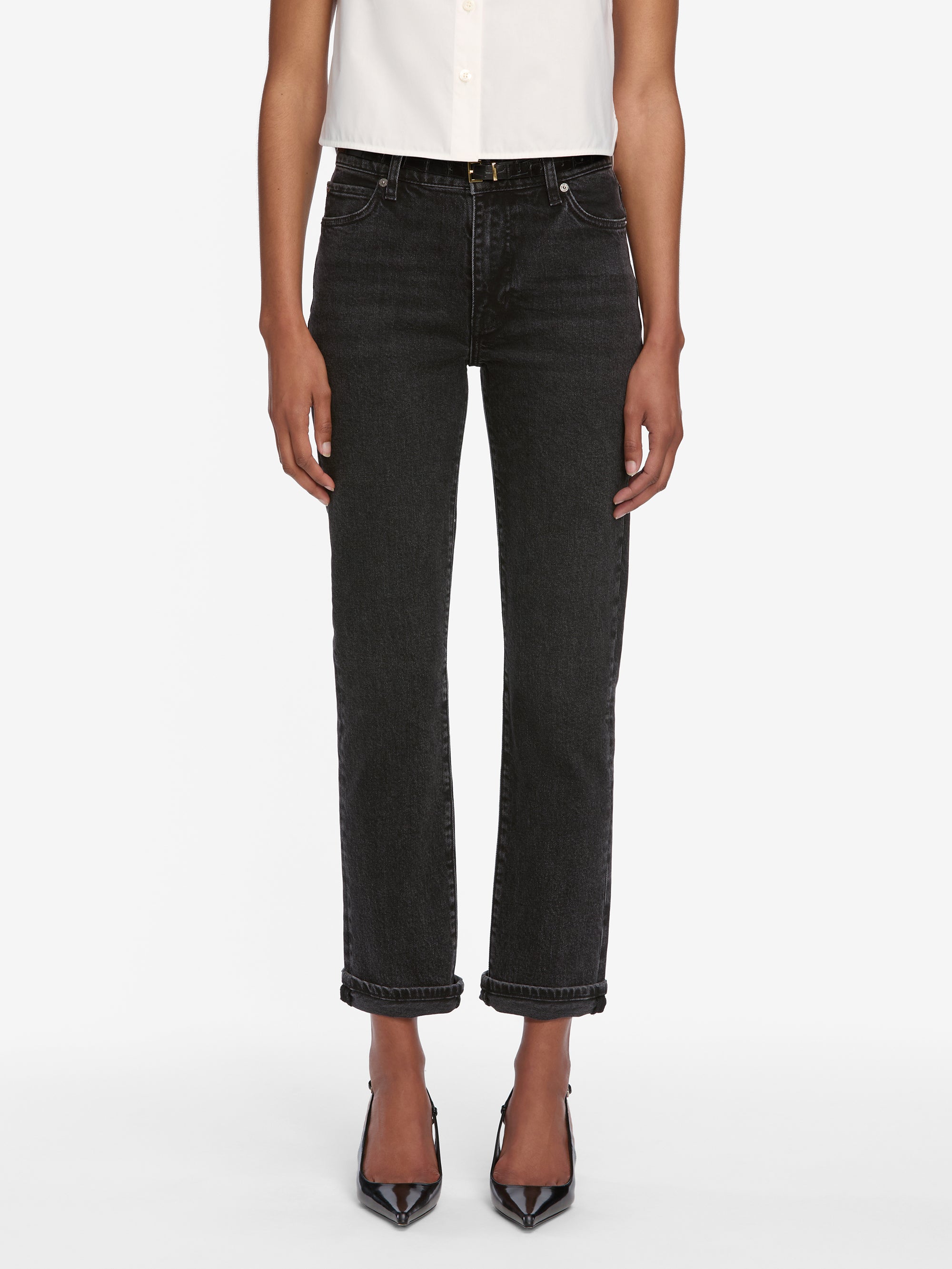 ボトムスその他 Frame The Borrowed jeans in black 1004893_DEC_3689.jpg?v=