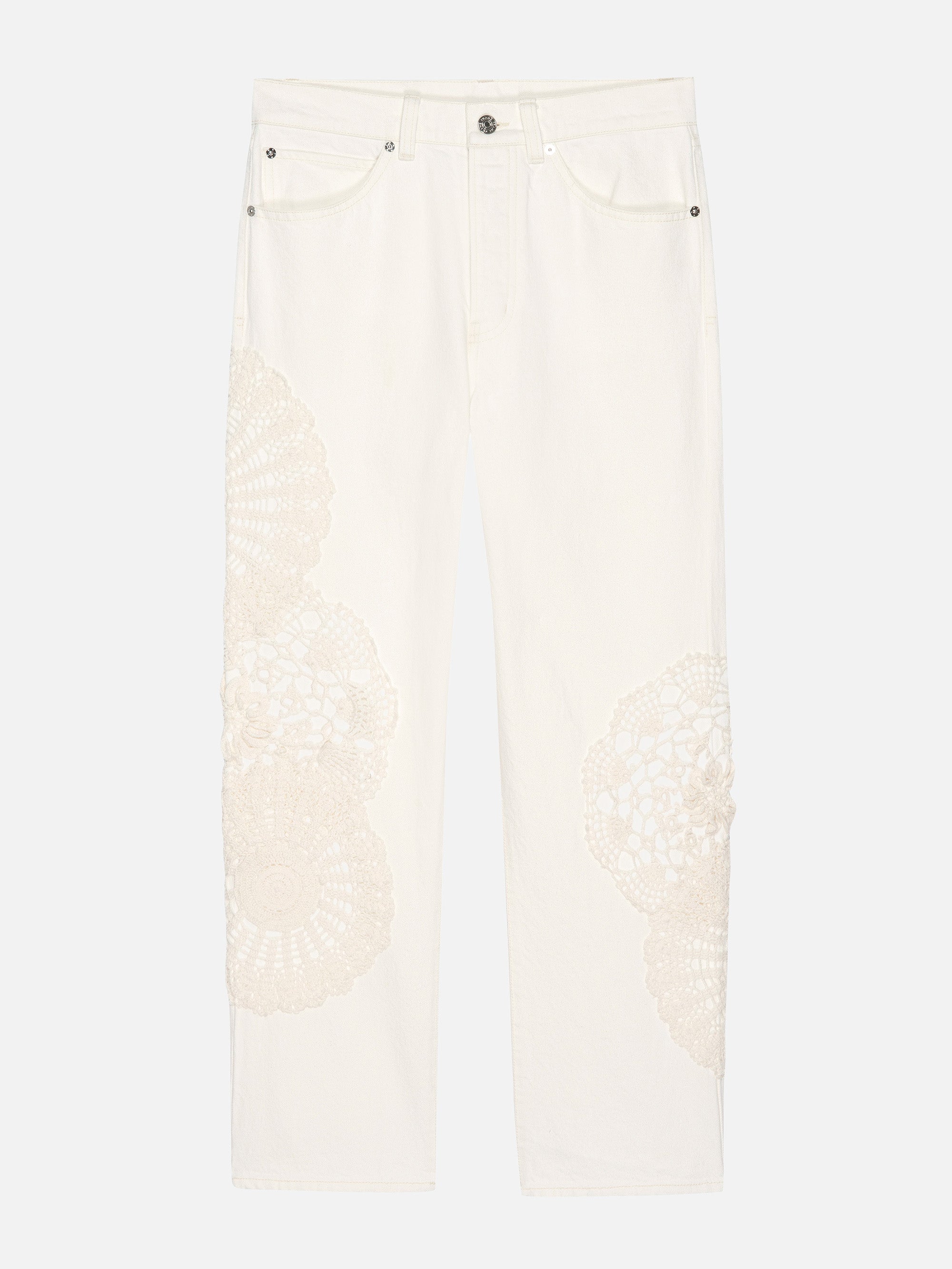 Frame The Crochet Vertical Crop In White