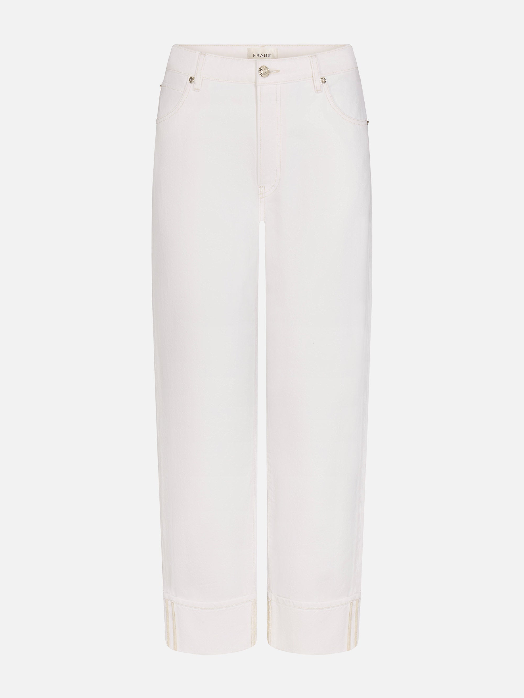Frame Women's Sotheby's Cuffed Essential Jeans In White