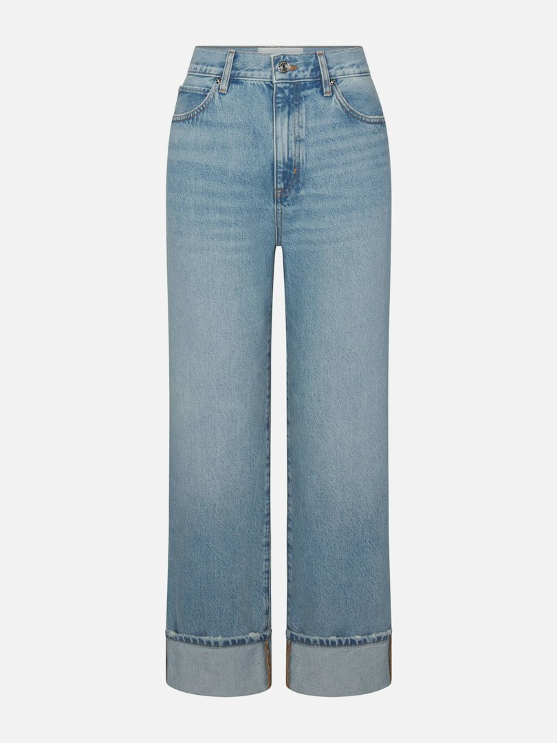 FRAME Women's The Cuffed Hang Jeans Brine Denim Size 29