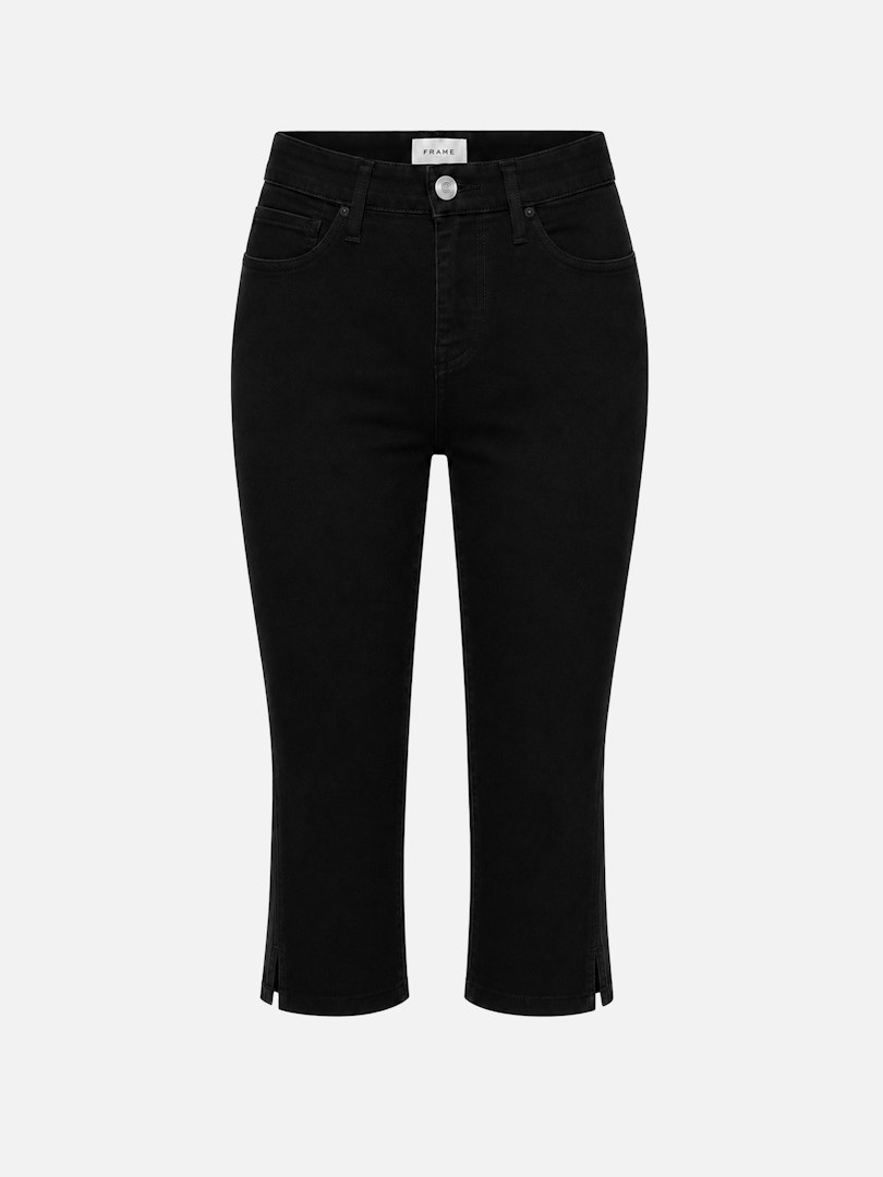 FRAME Women's The Skinny Capri Jeans Black Denim Size 28