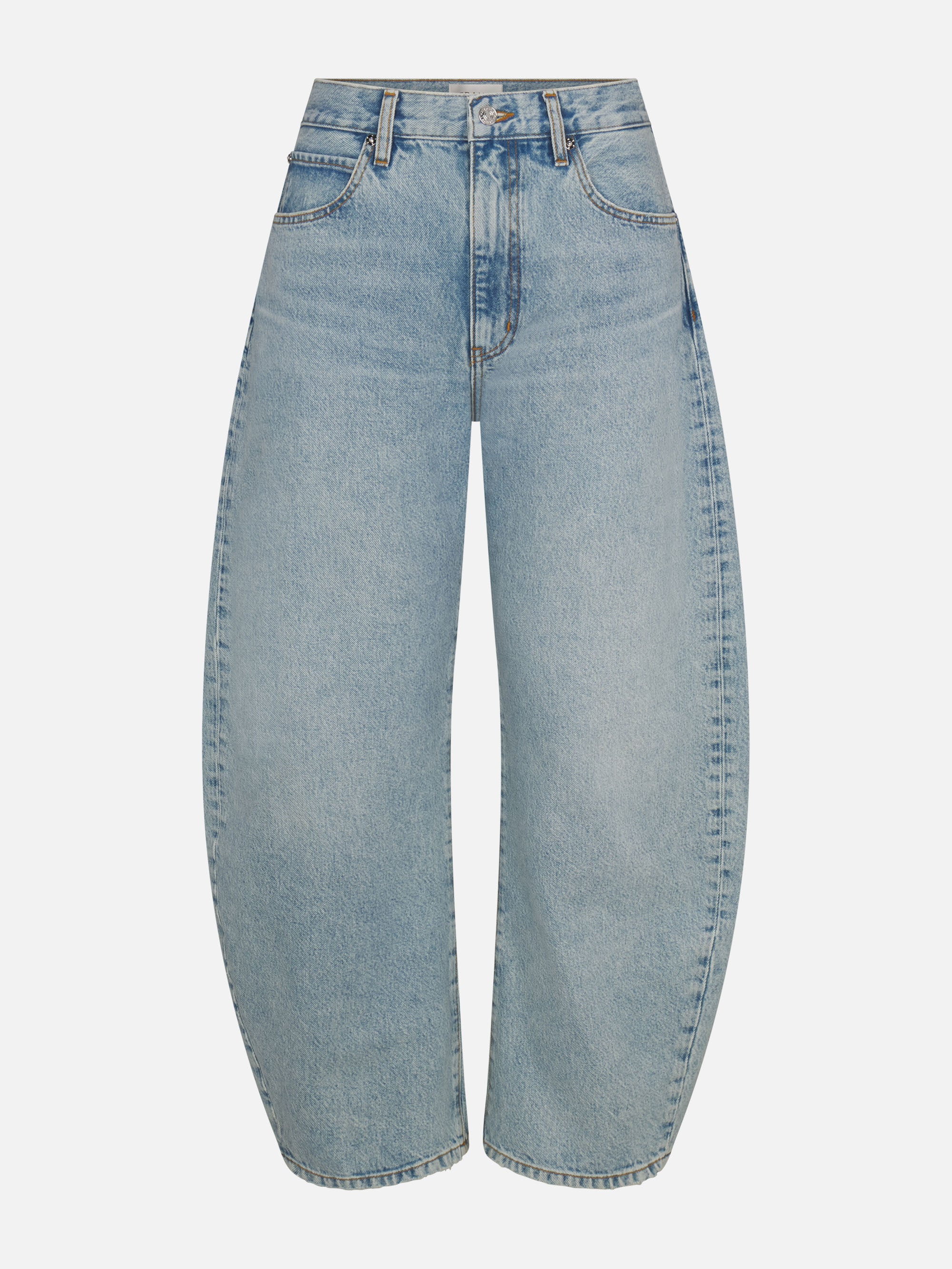 THE NINE ×OUT OF FRAMe denim 38 ワイドレック Frame Trapunto Denim High-Rise Straight-Leg Jeans | Saks