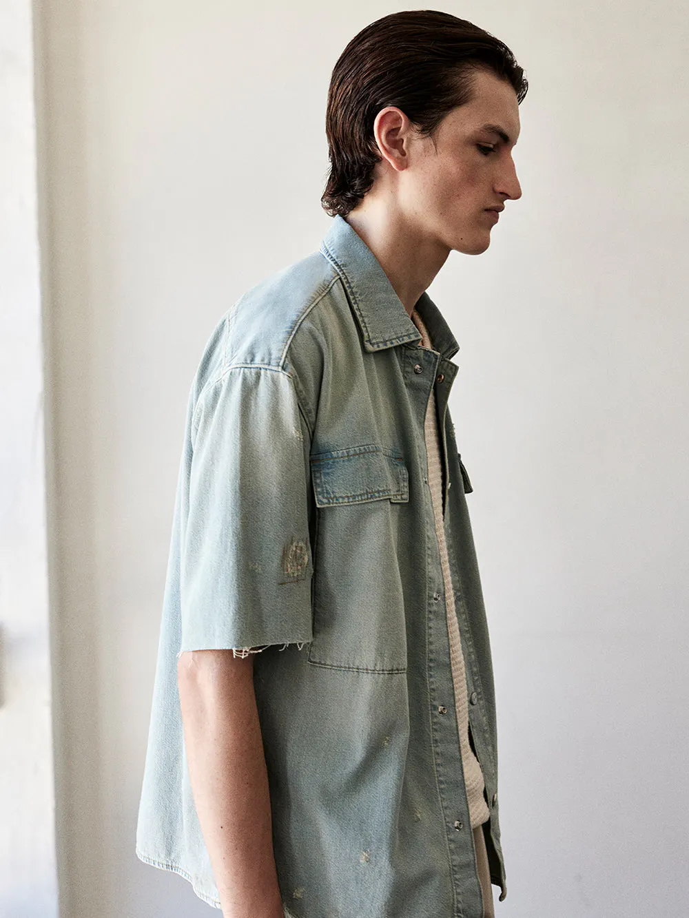 shiun_LIGHT DENIM たくましく SHIRT Sサイズ