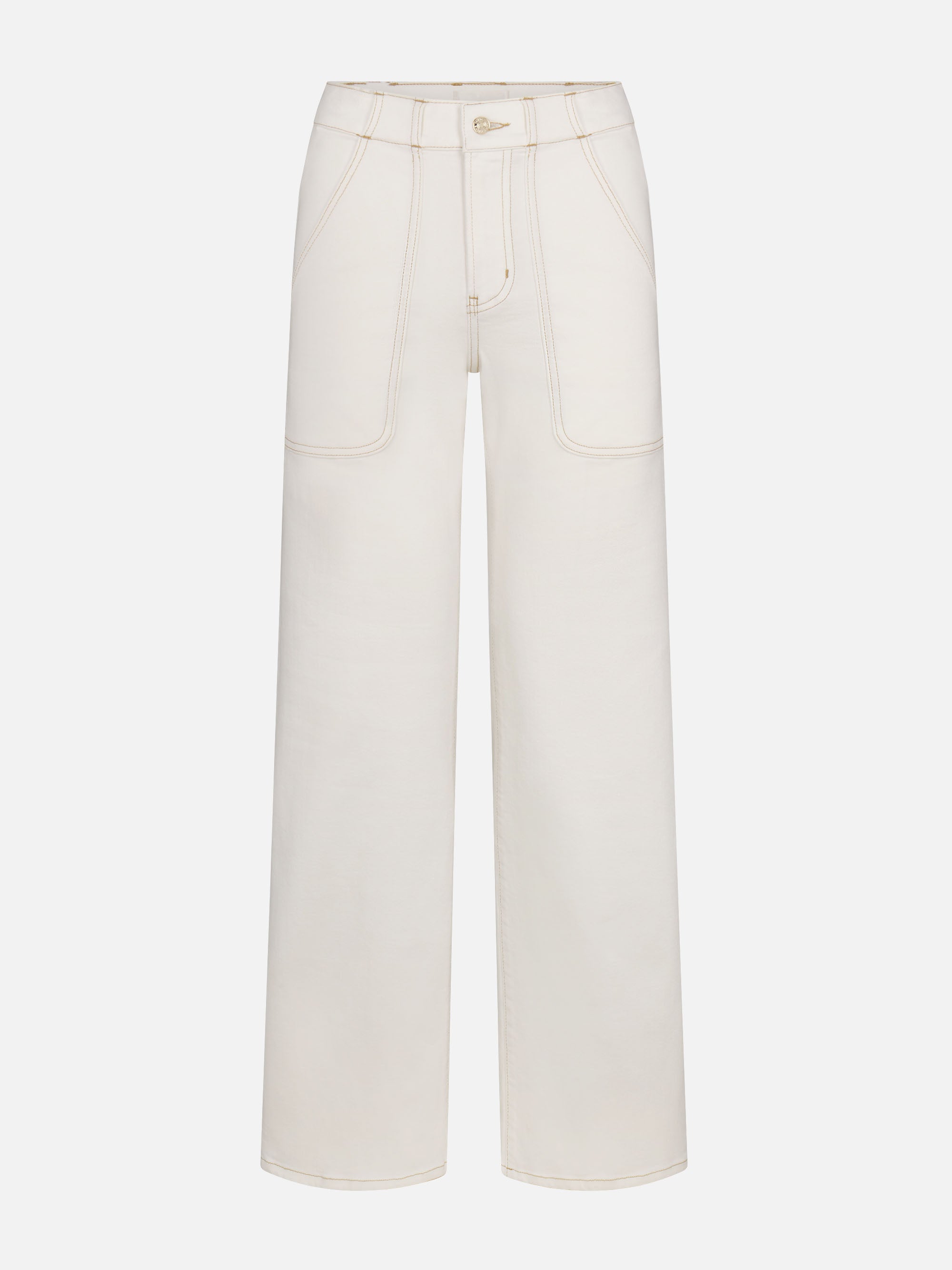 【MODERNIF】White Non-Fade Wide Denim Pants SAVANNAH VTG WHITE N – Fidelity Denim