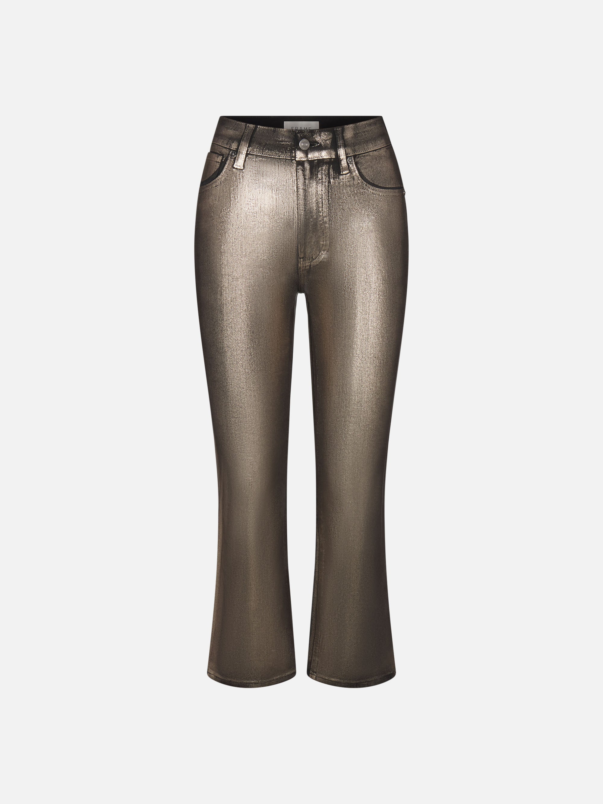 Frame The Reboot Crop Bootcut Jeans In Brown