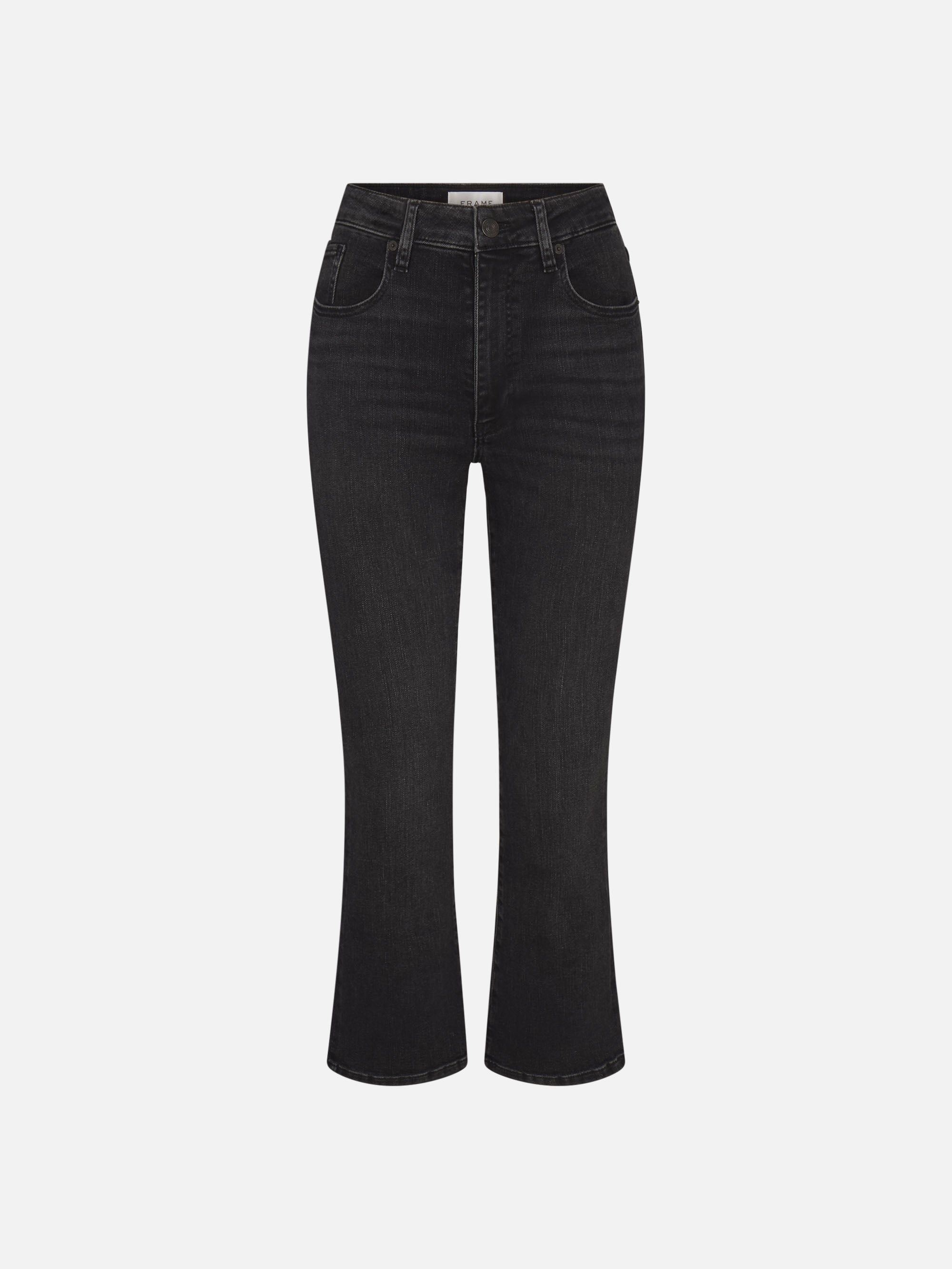 Frame The Reboot Crop Bootcut Jeans In Black