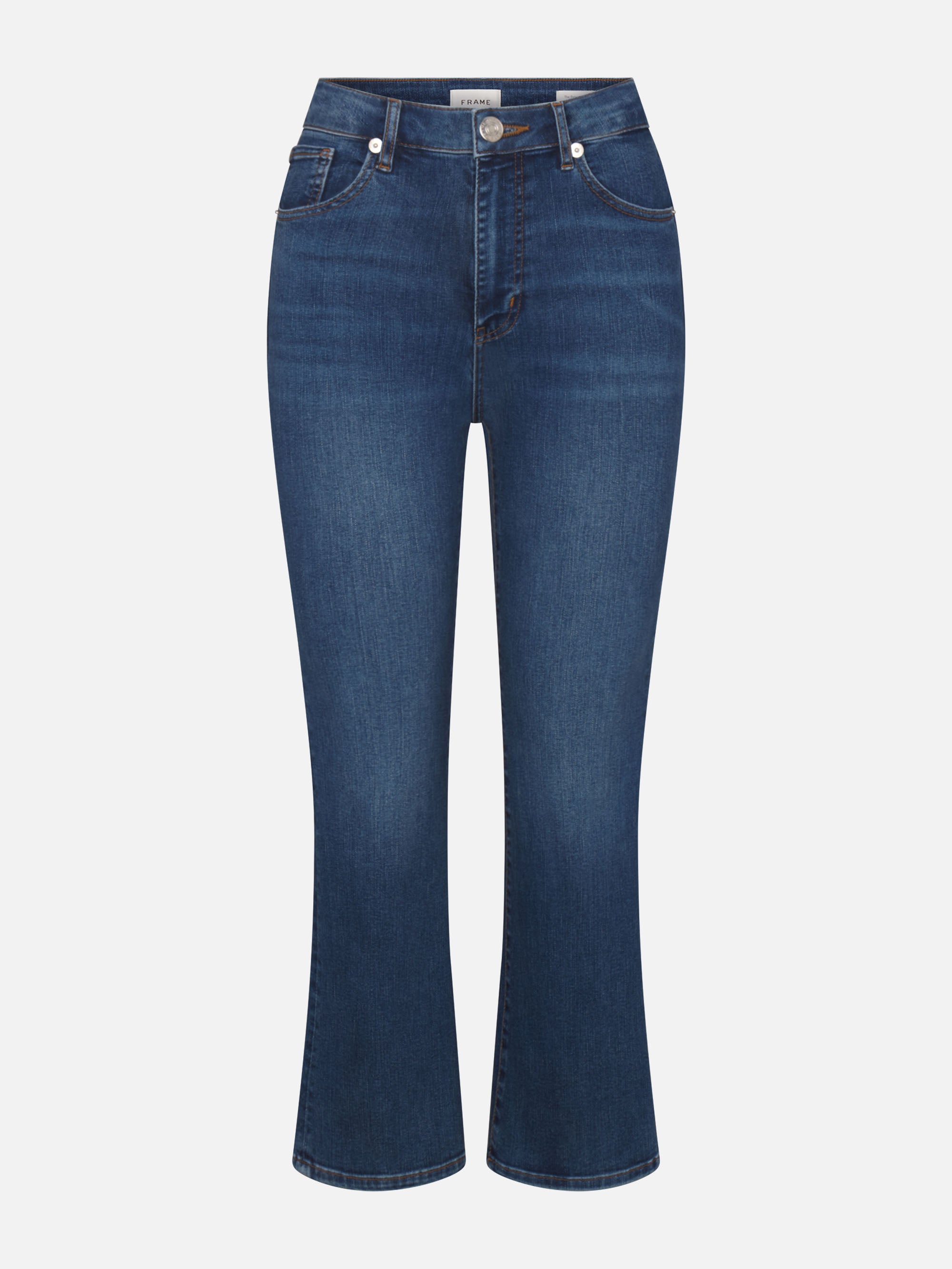 Frame The Reboot Crop Bootcut Jeans In Blue