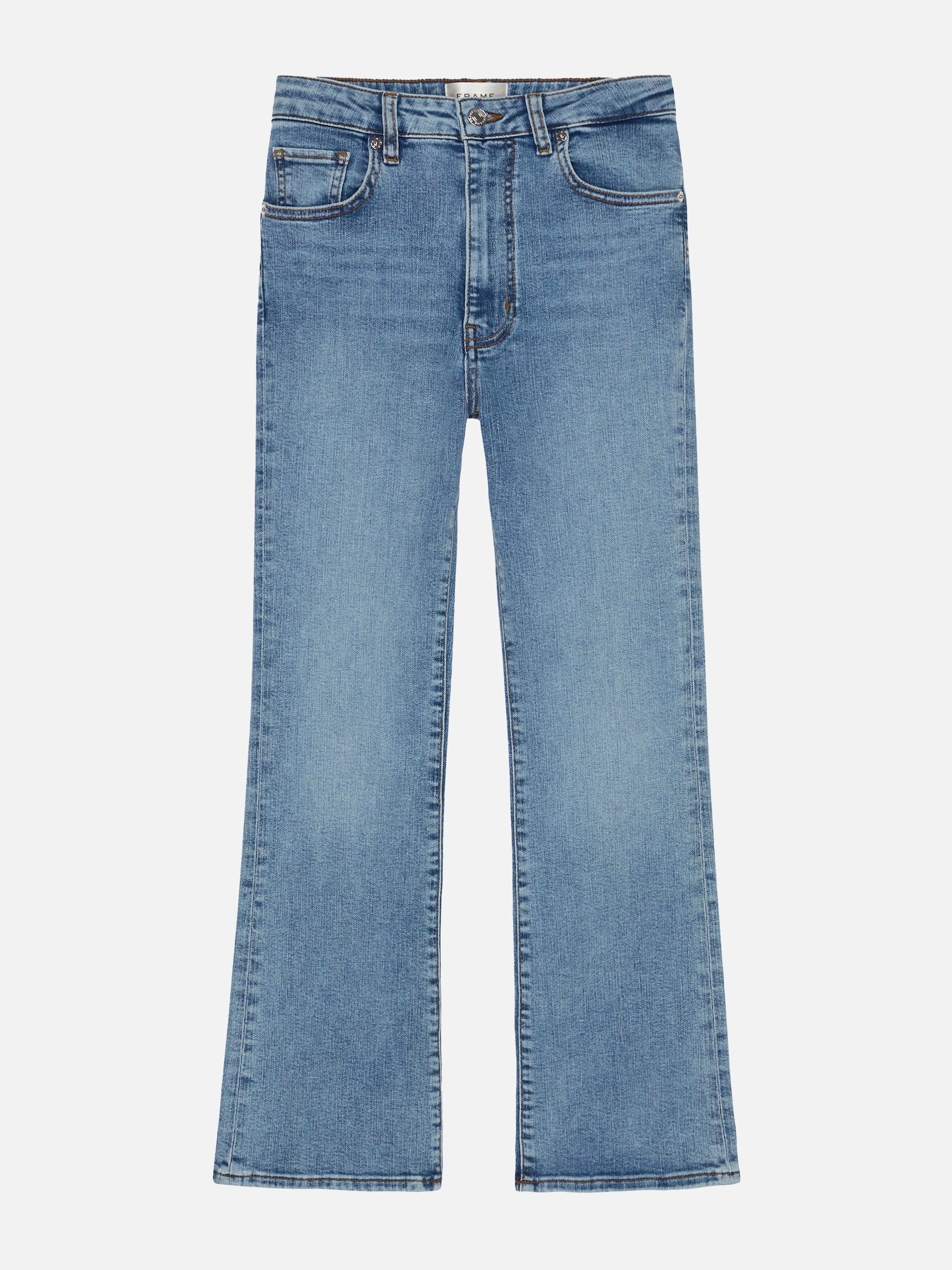 Frame The Reboot Crop Bootcut Jeans In Blue