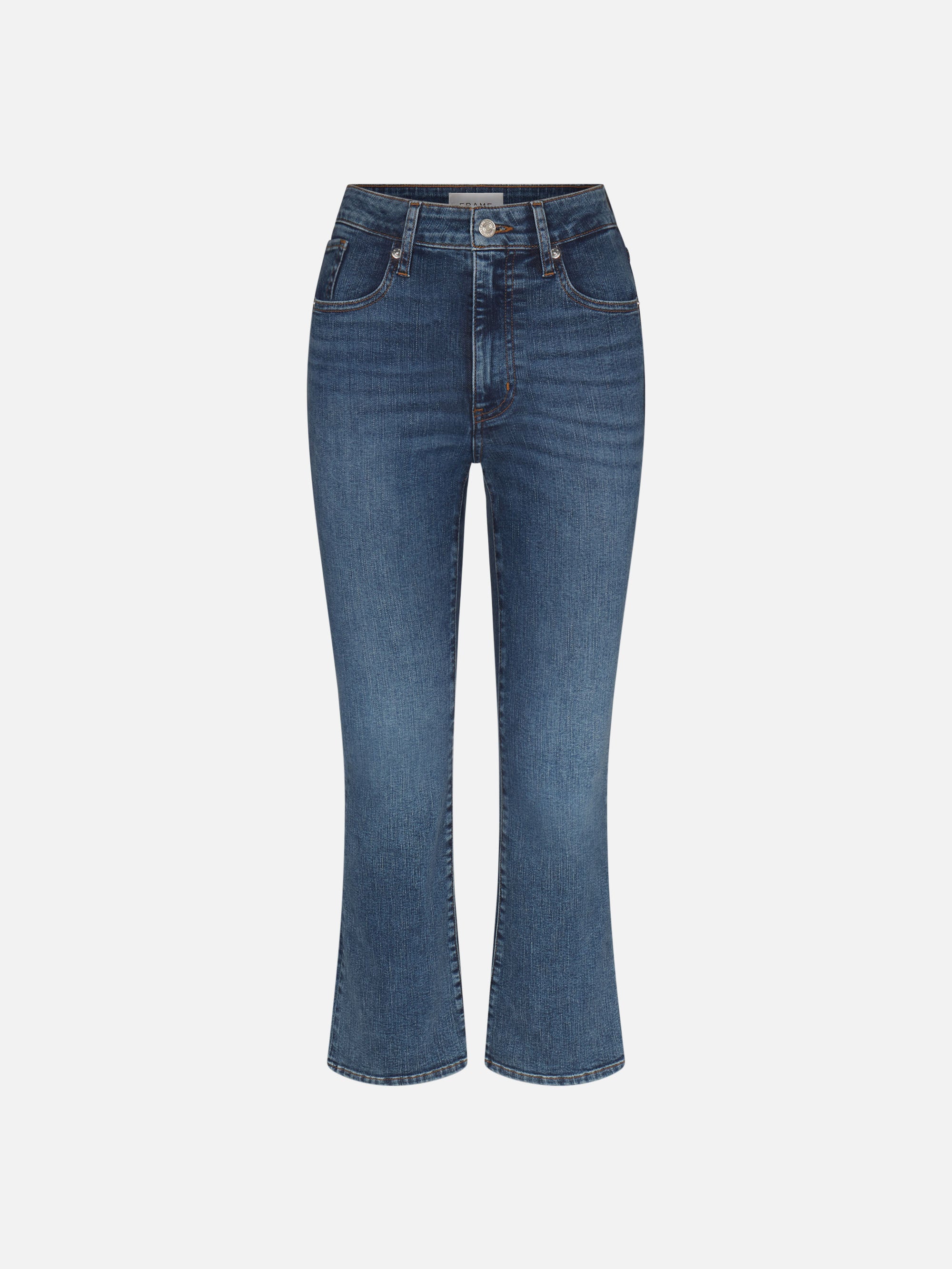 Frame The Reboot Crop Bootcut Jeans In Blue