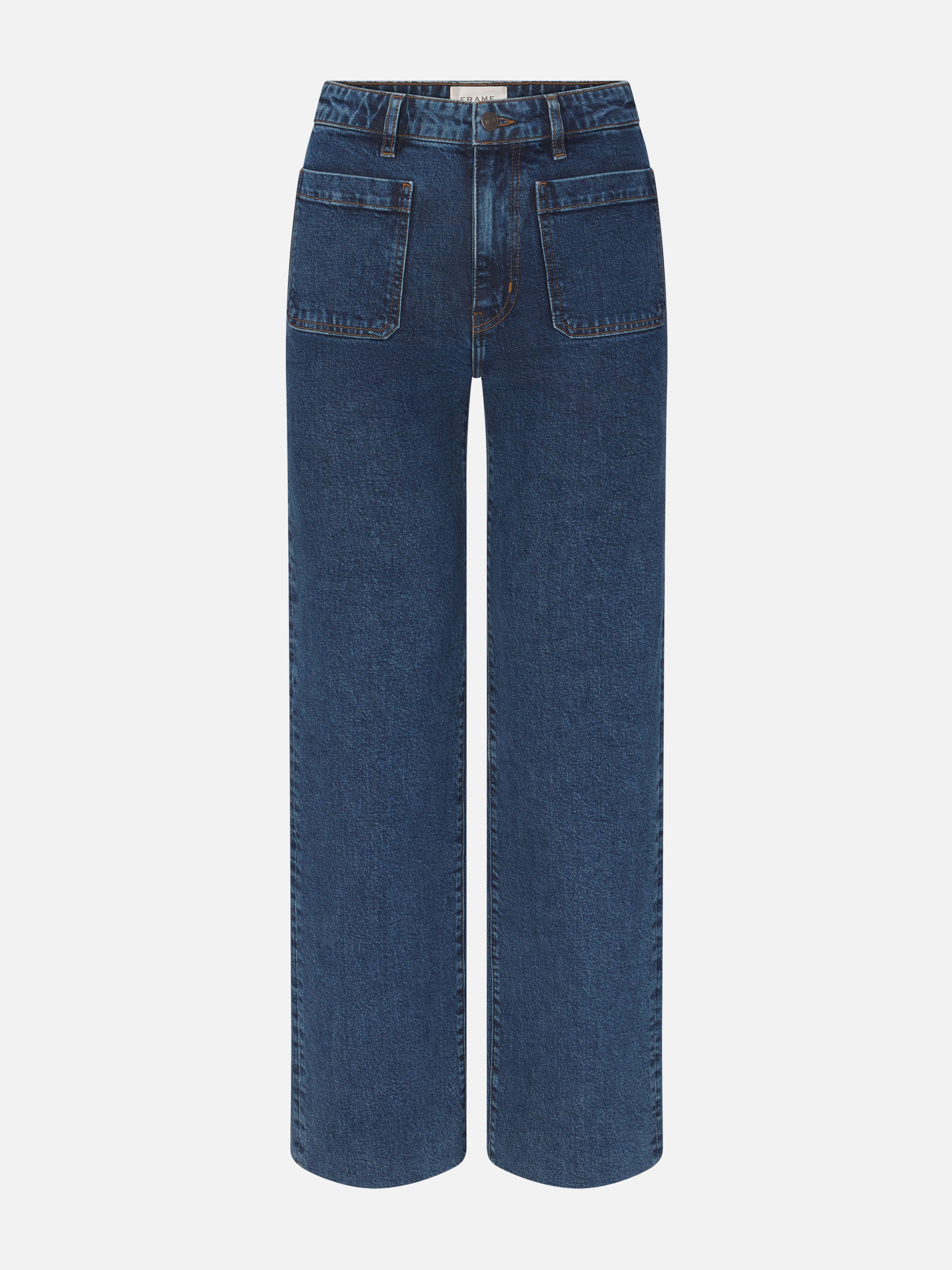 Frame The Refined High Rise Jeans In Saturn In Blue