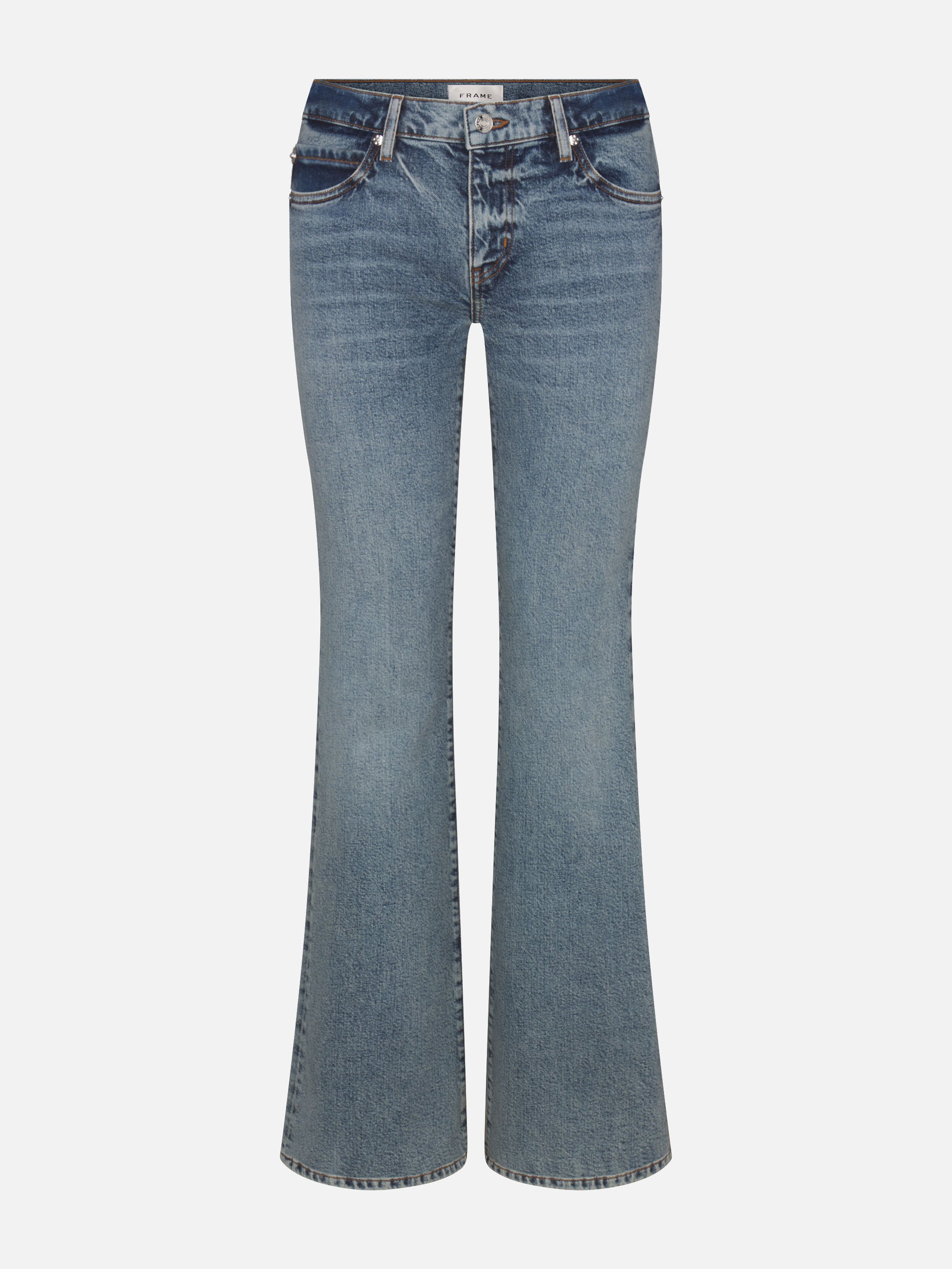 Frame Low Rise Jeans In Blue