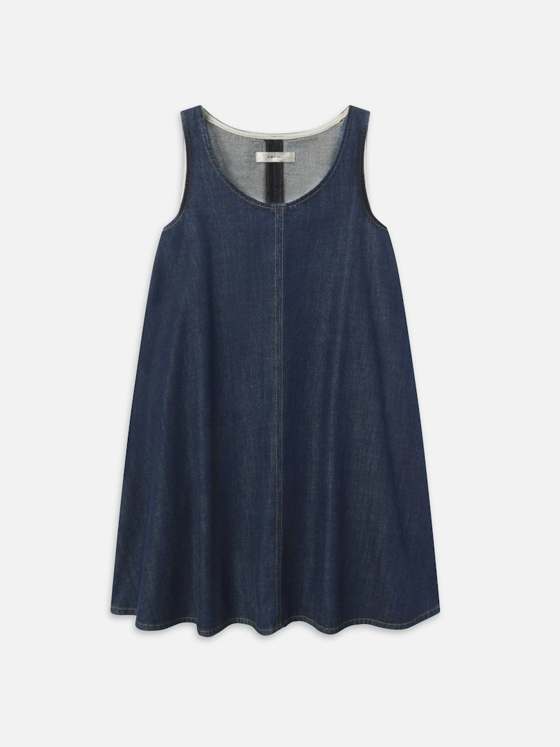 FRAME Women's The Skipper Dress Duomo Denim Size Large