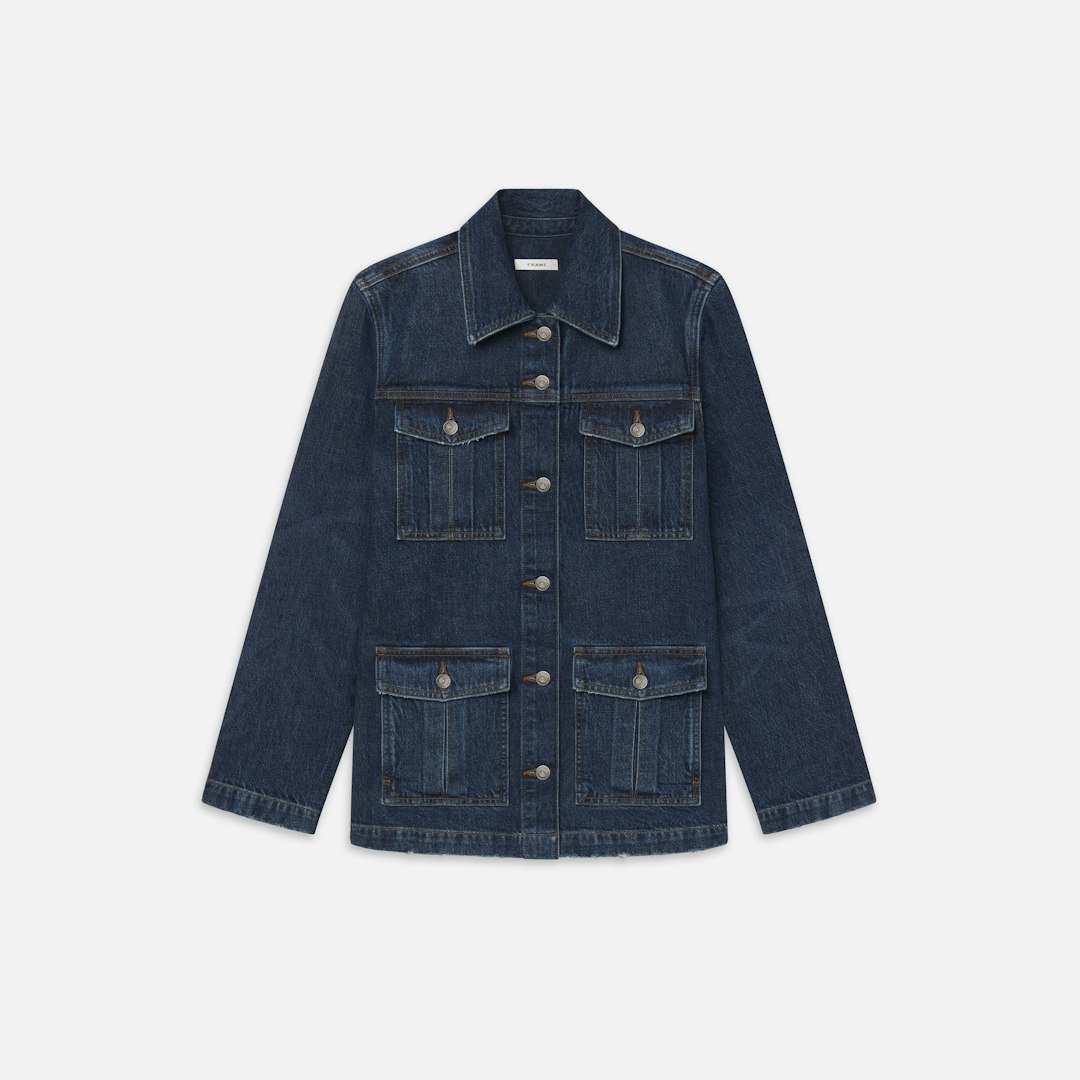 FRAME Women's The Denim Utility Jacket Joyride Size XL