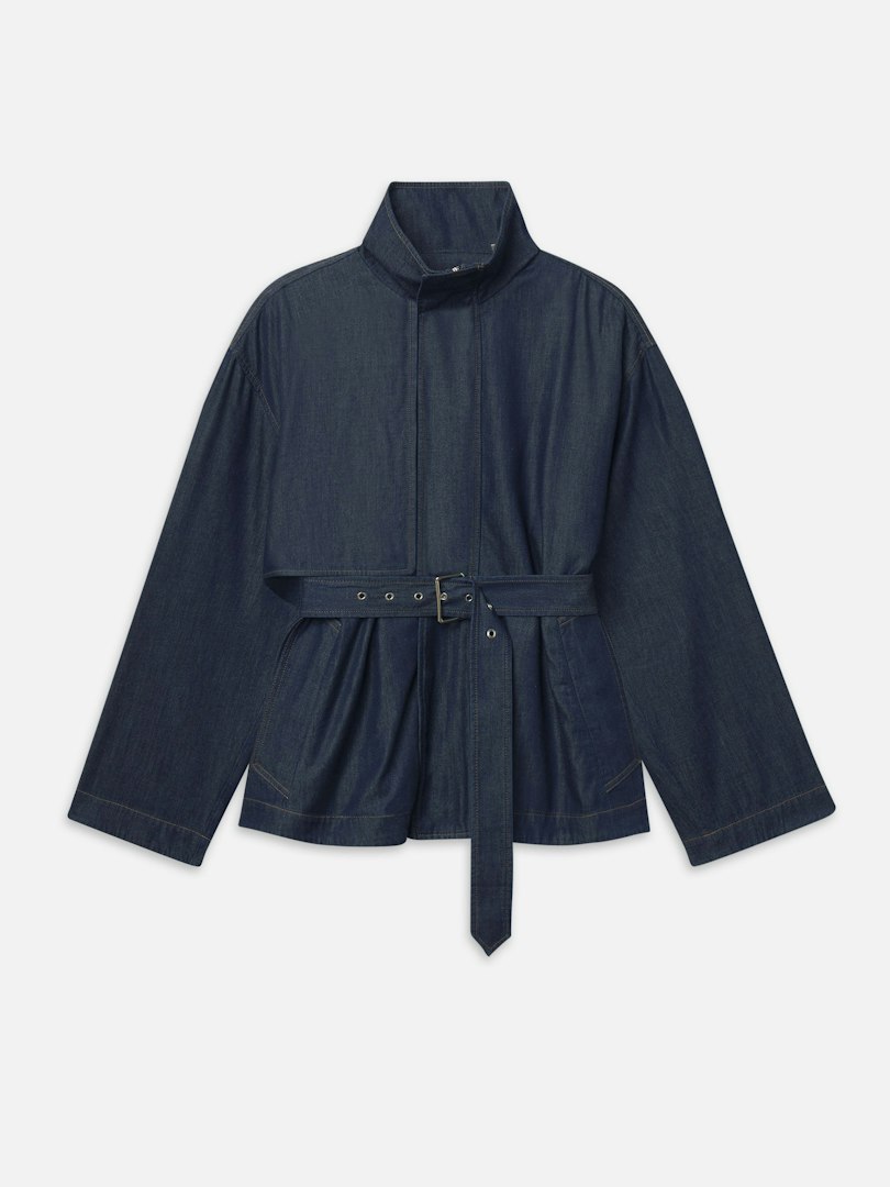 FRAME Women's The Short Field Trench Coat Size Large