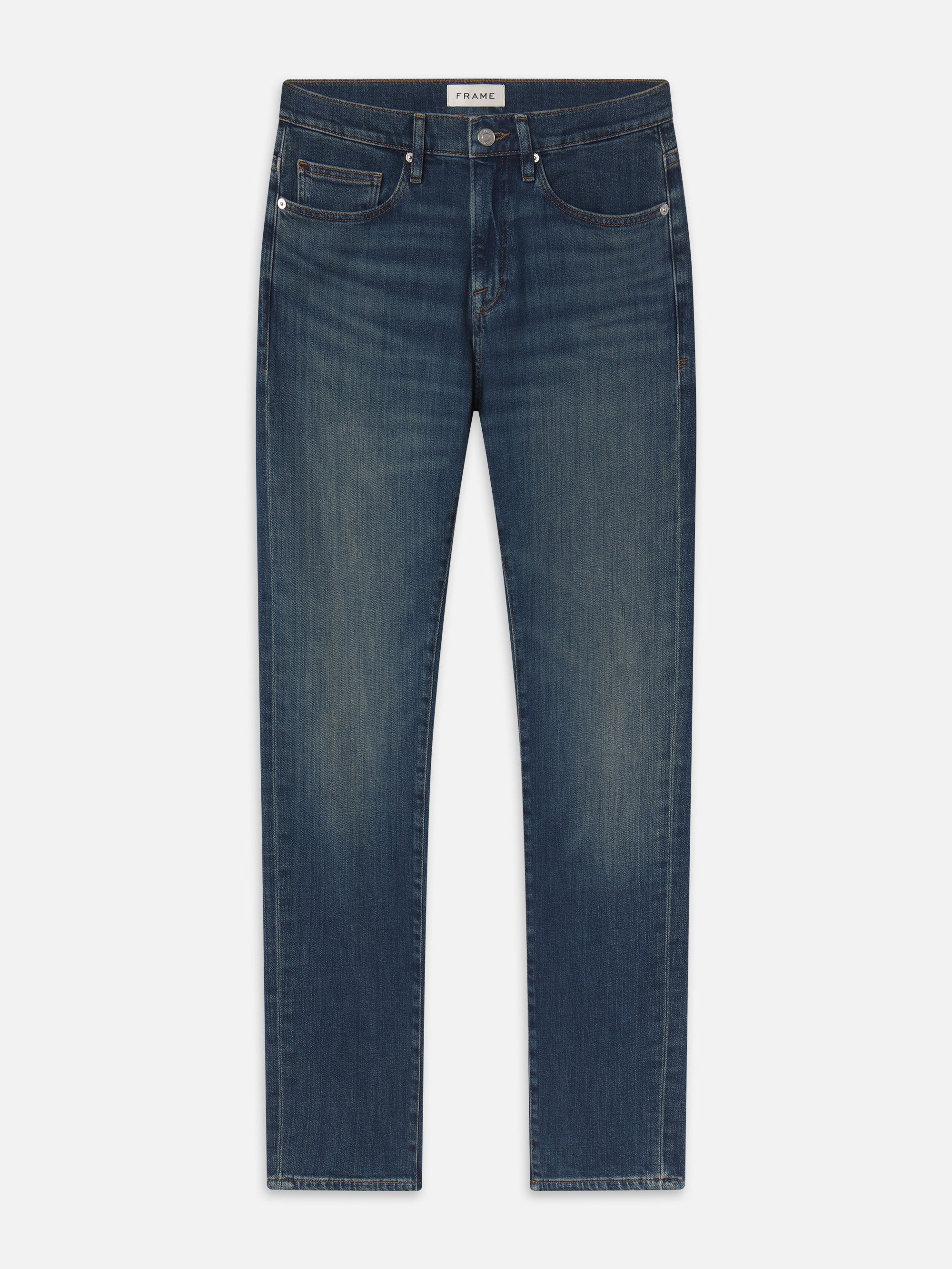 Frame Belt-loop Jeans In Blue