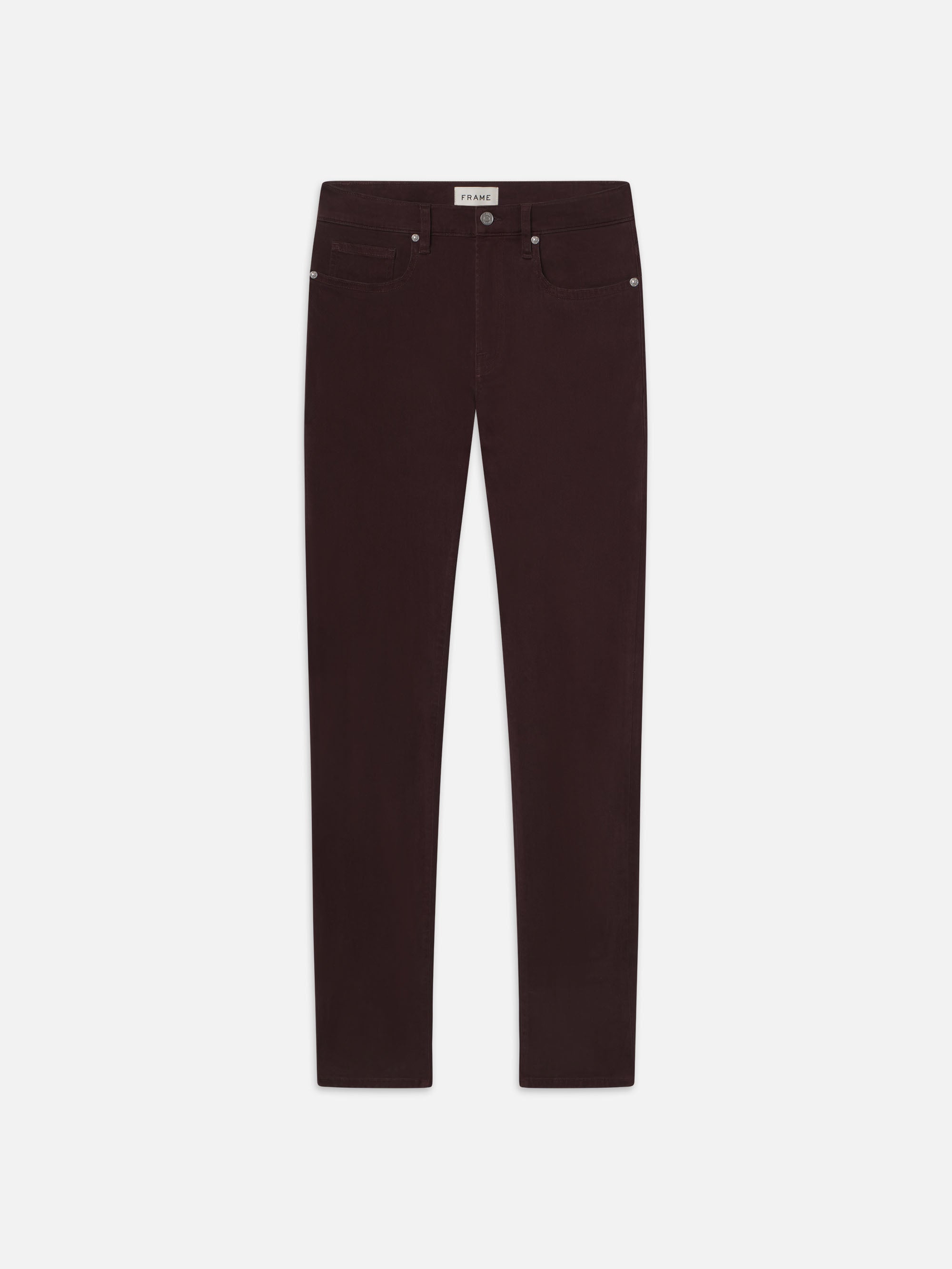 Frame L'homme Slim Brushed Twill Jeans In Red
