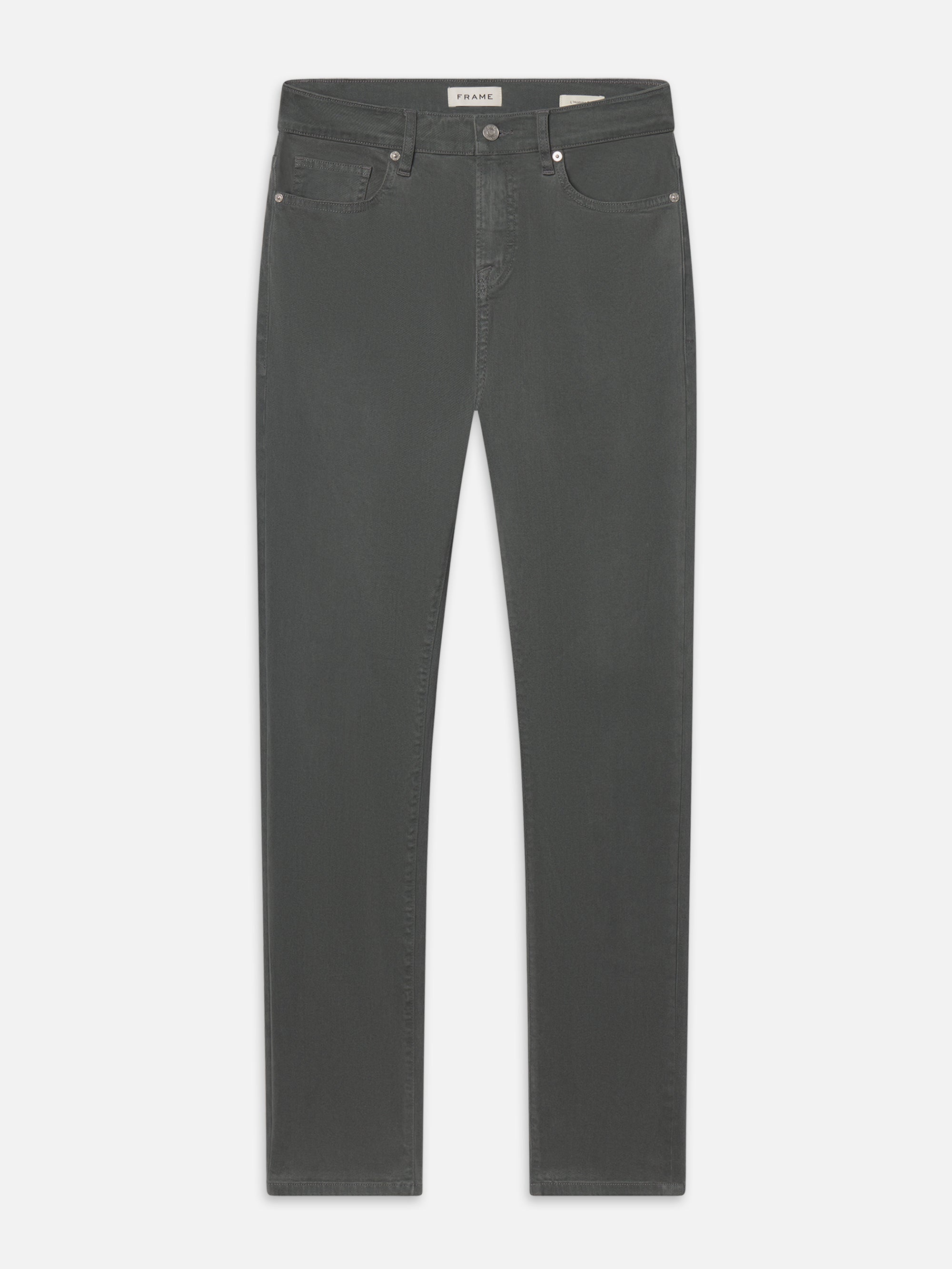Frame Mid Rise Jeans In Gray