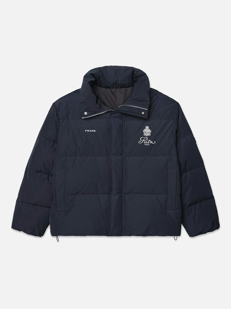 FRAME Ritz Men's Puffer Jacket Navy Cashmere Size Small/Medium