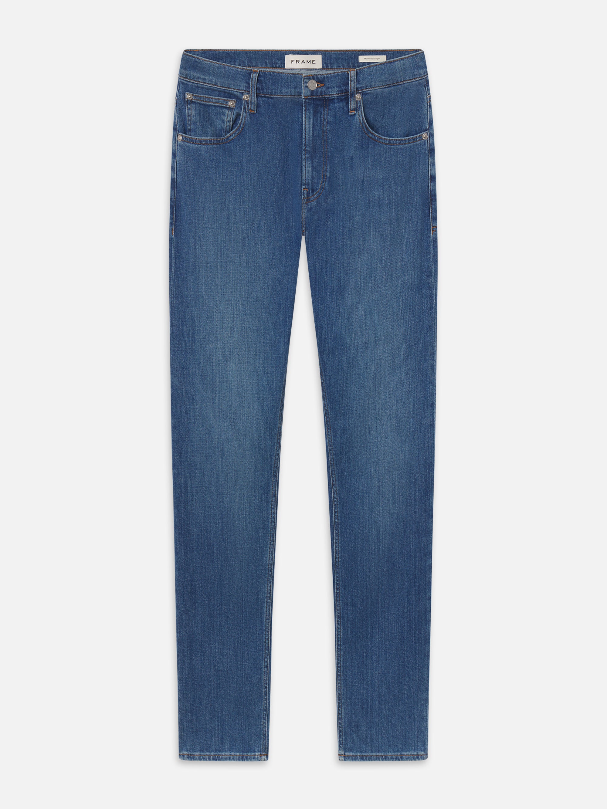 Frame Modern Straight Jeans In Blue