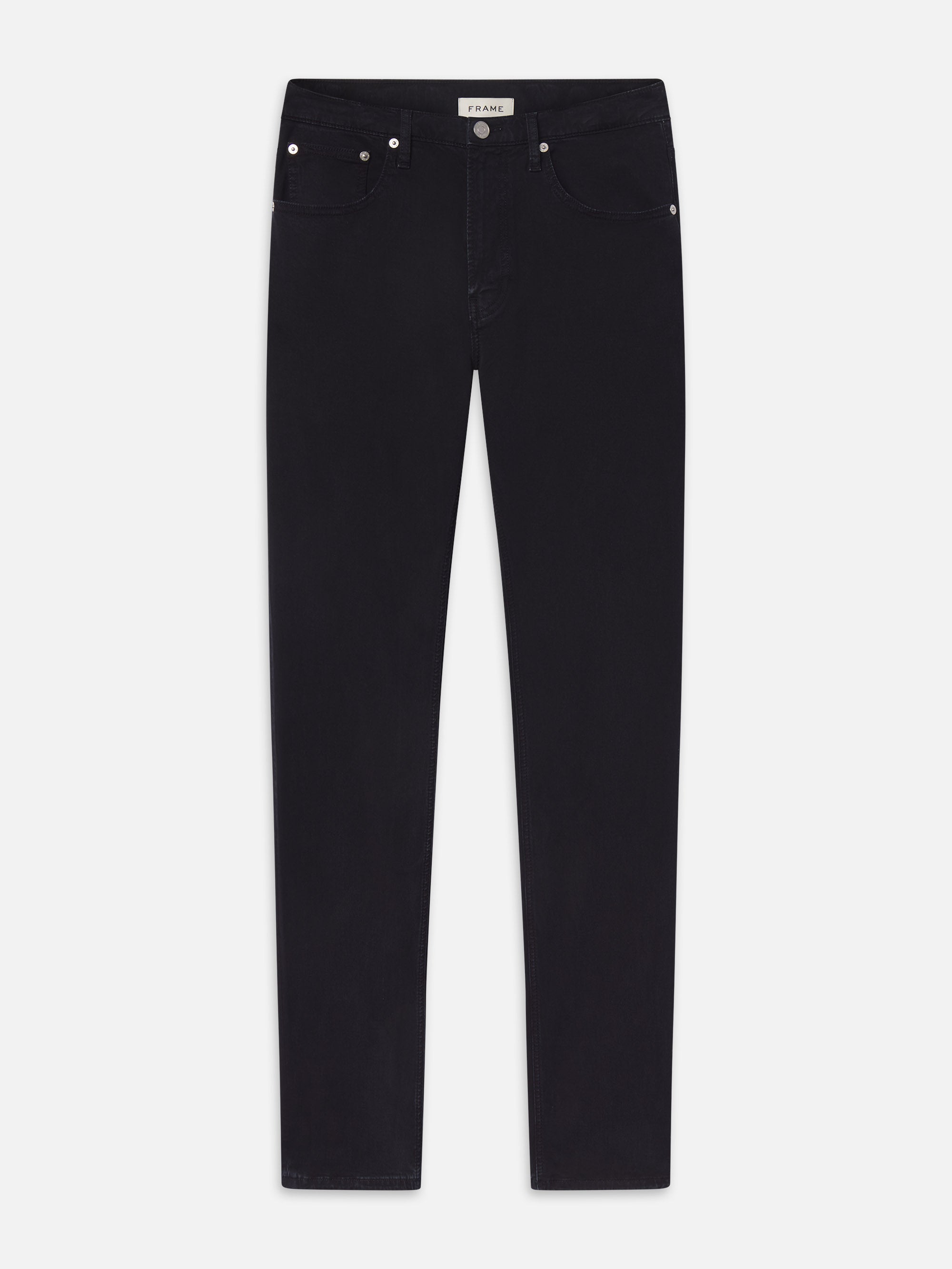 Frame Mid-rise Straight-leg Jeans In Black