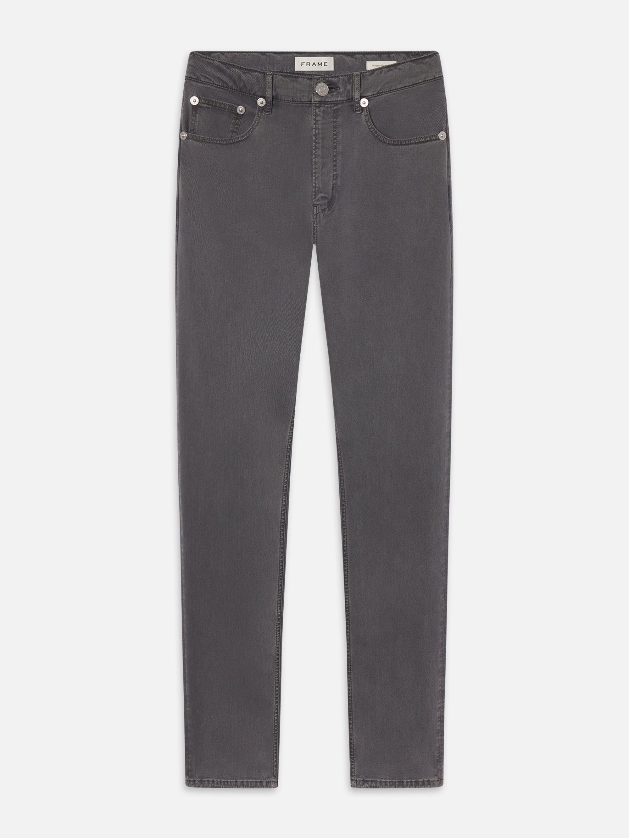 Frame Modern Straight Jeans In Gray