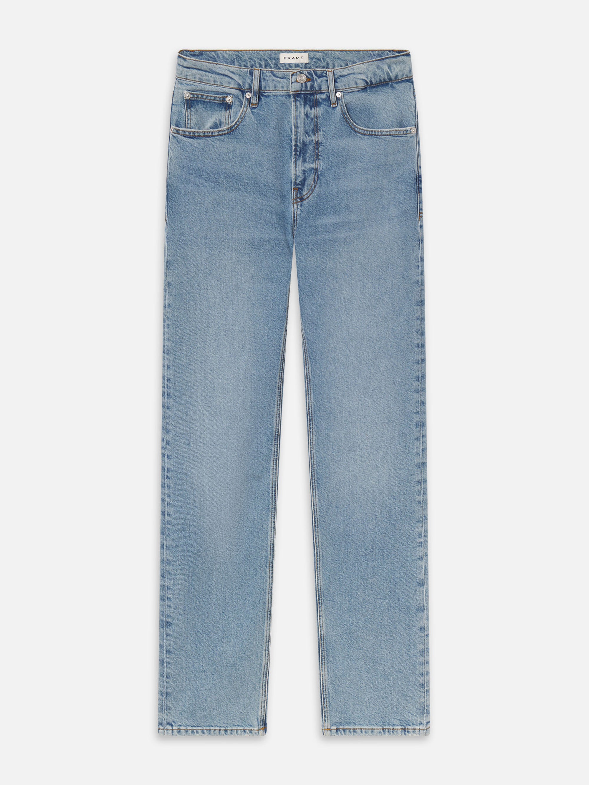 【MODERNIF】Core Straight Cream Jean Slim Straight Jean in Non-Selvedge Rinse Denim | Shop Sid