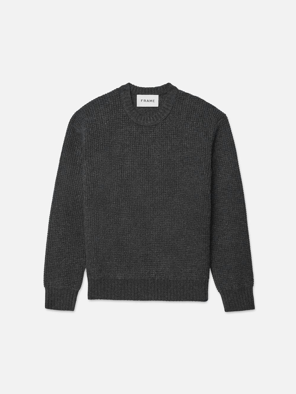 Wool Crewneck Sweater in Charcoal – FRAME