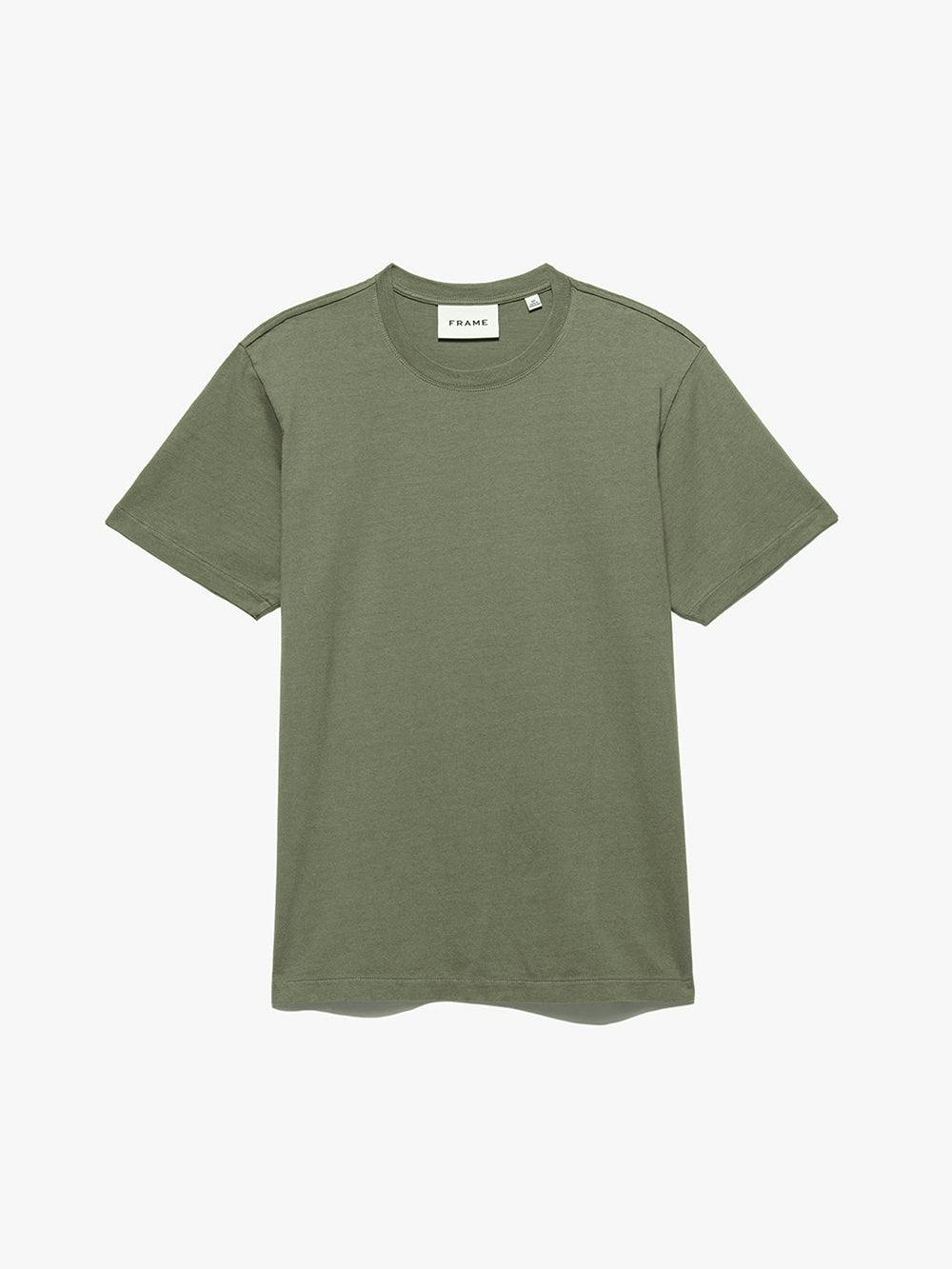 FRAME Logo Tee in Khaki Green