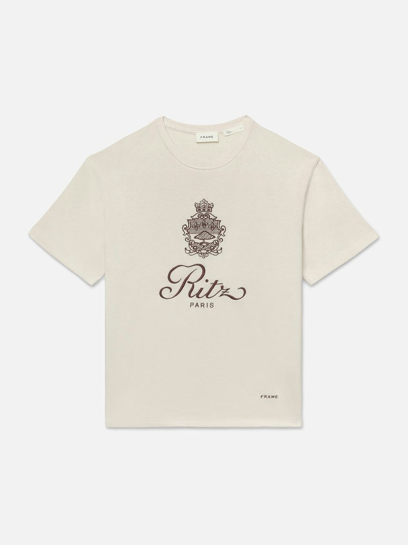 FRAME Ritz Men's T-Shirt Cream 100% Cotton Size XL