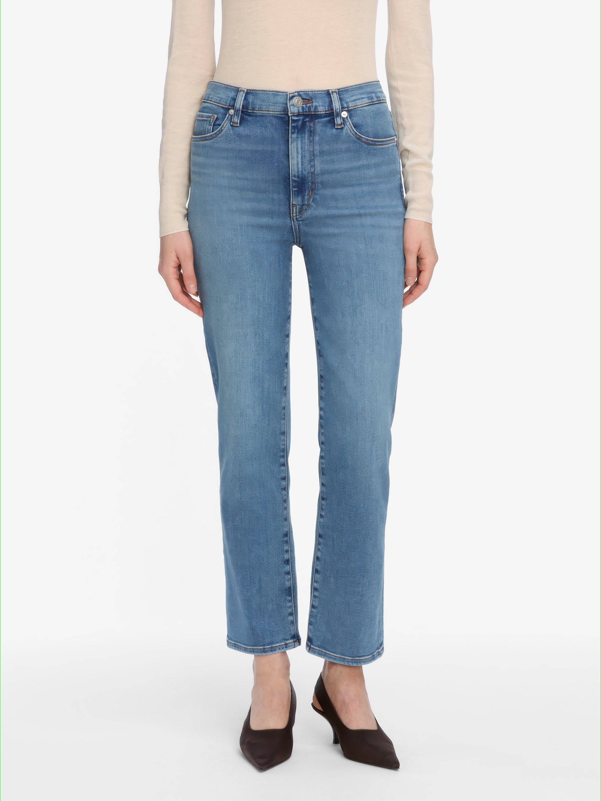 デニム・ジーパン FRAME Woman Jeans Denim LSPRA814 CNLR FRAME: Jeans woman - Denim | Frame jeans LSPRA814 online at