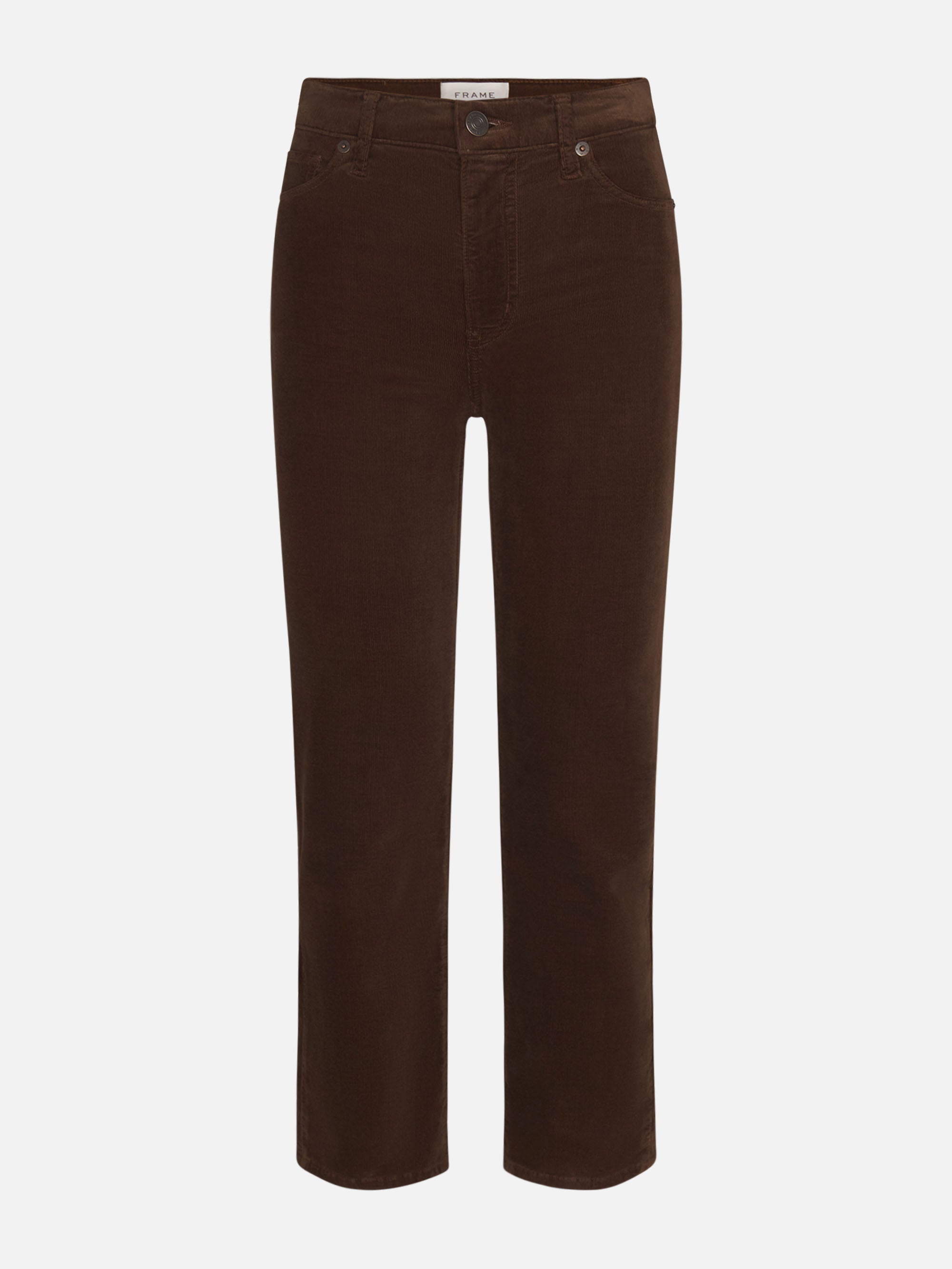 Frame Le Sleek Straight Corduroy Jeans In Brown