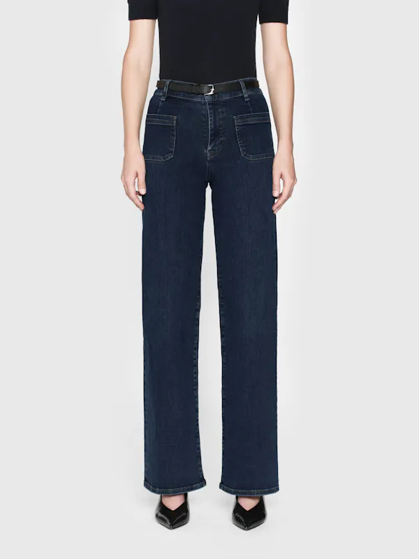 Frame Le Slim Palazzo Long Black