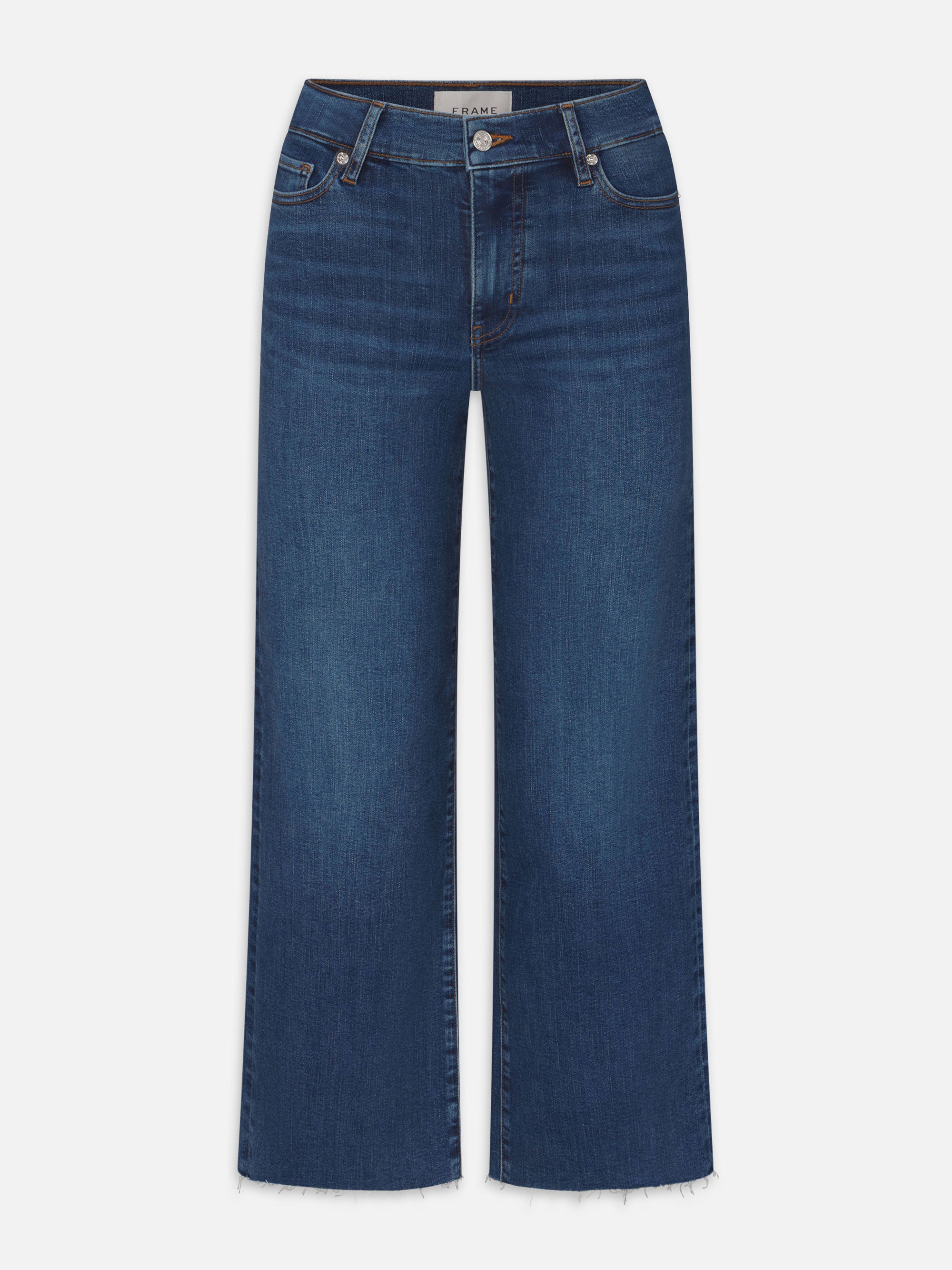 Frame Le Slim Palazzo Crop Jeans In Blue