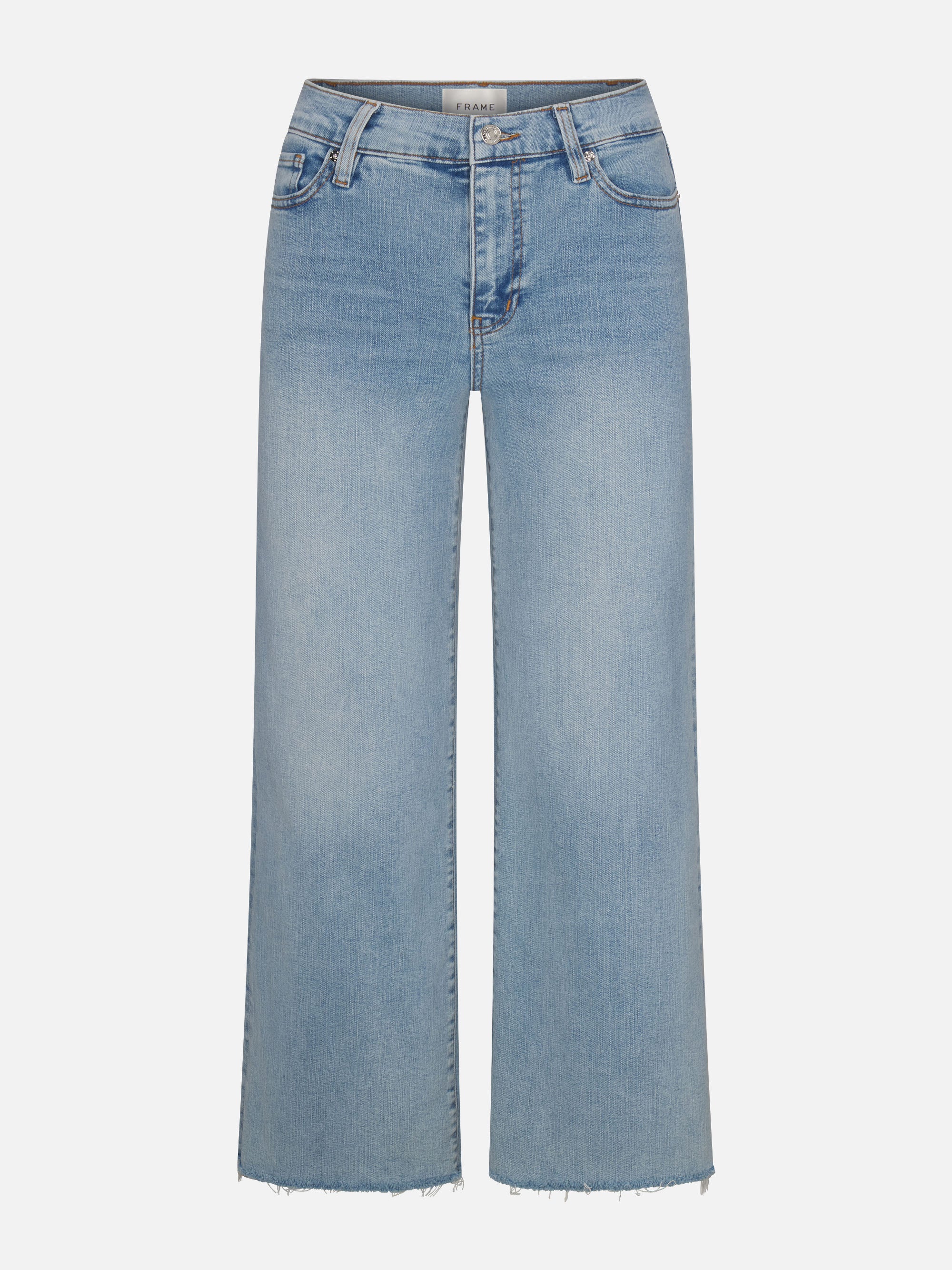 【送料&関税込】Frame Stretch Cotton Cropped Jeans TACSTRUN Women's Straight Leg Jeans Mid Waisted Stretchy