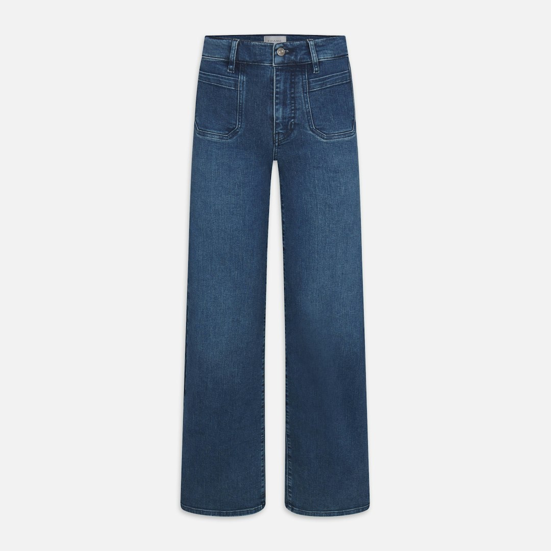 FRAME Women's Le Slim Palazzo Modernist Pocket Jeans Denim Size 29