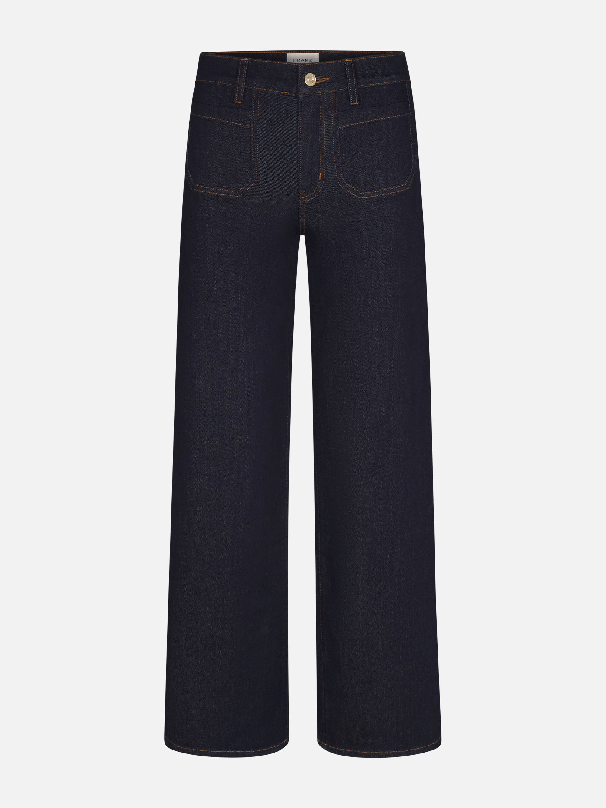 Frame Le Slim Palazzo Modernist Pocket Jeans In Blue