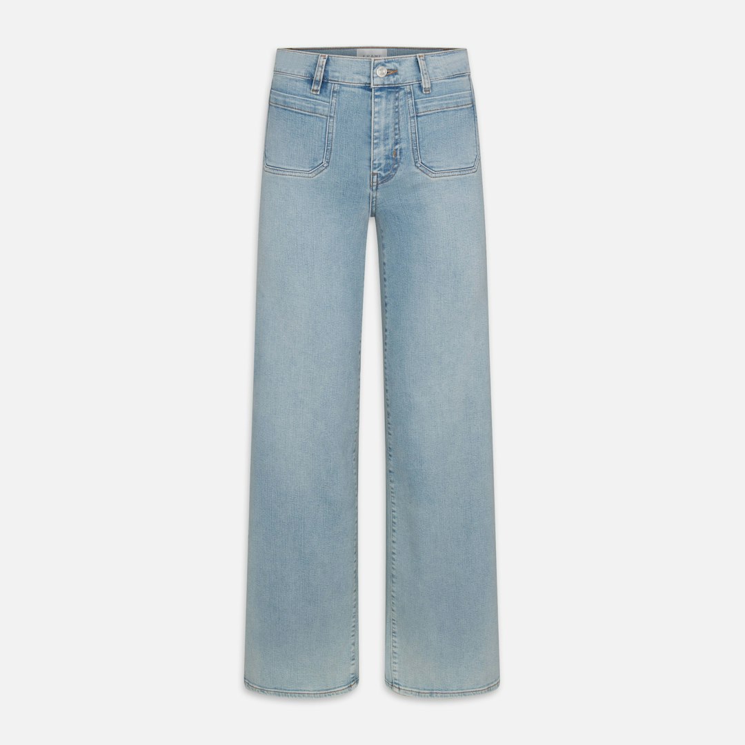 FRAME Women's Le Slim Palazzo Modernist Pocket Jeans Denim Size 25