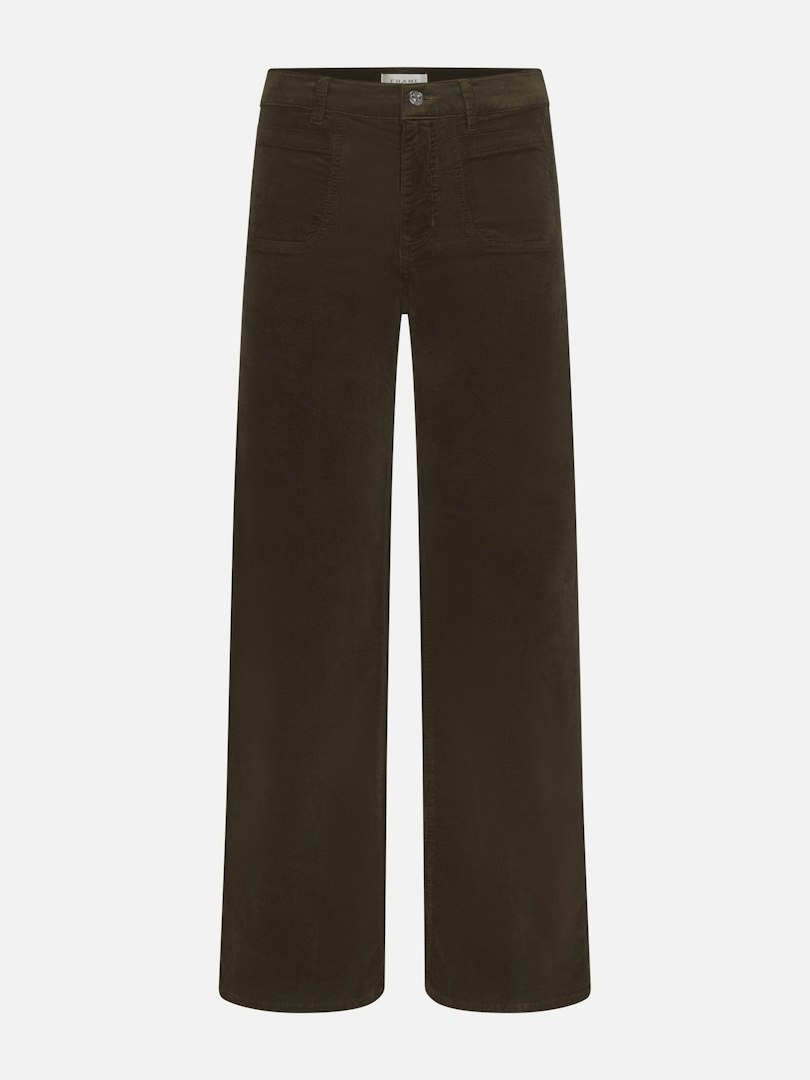 FRAME Women's Le Slim Palazzo Modernist Pocket Corduroy Pants Size 25