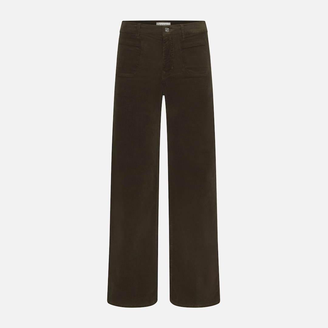 FRAME Women's Le Slim Palazzo Modernist Pocket Corduroy Pants Size 25