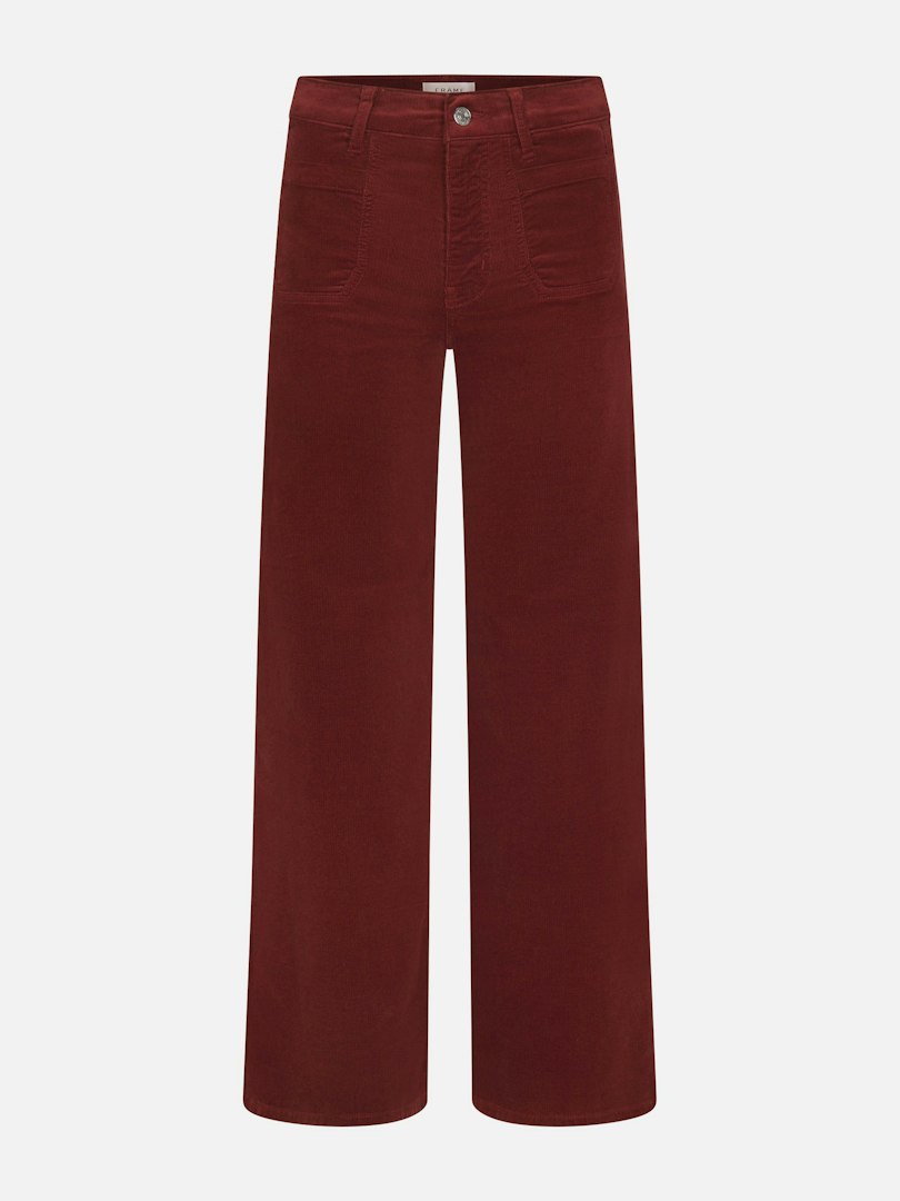 FRAME Women's Le Slim Palazzo Modernist Pocket Corduroy Pants Size 24