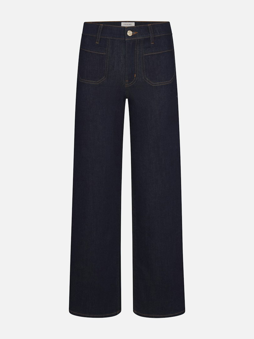 FRAME Women's Le Slim Palazzo Long Modernist Pocket Jeans Denim Size 23