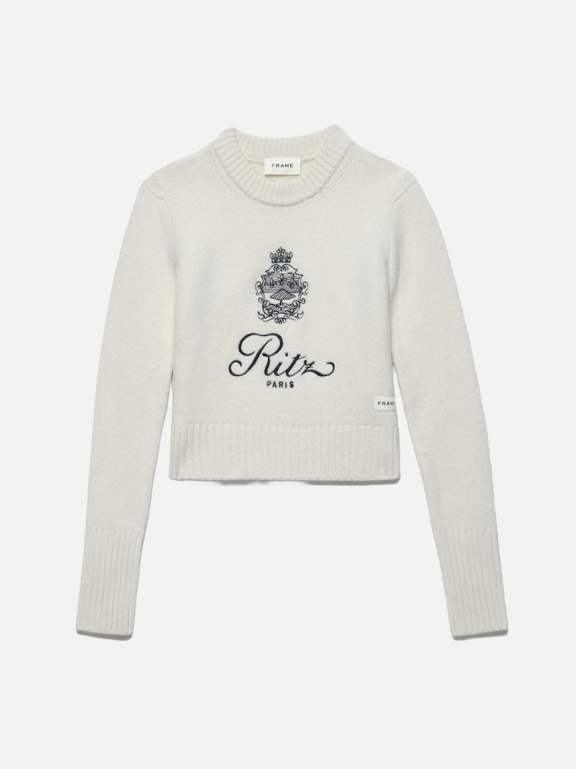 FRAME Ritz Women's Cashmere Sweater Off White Size Small