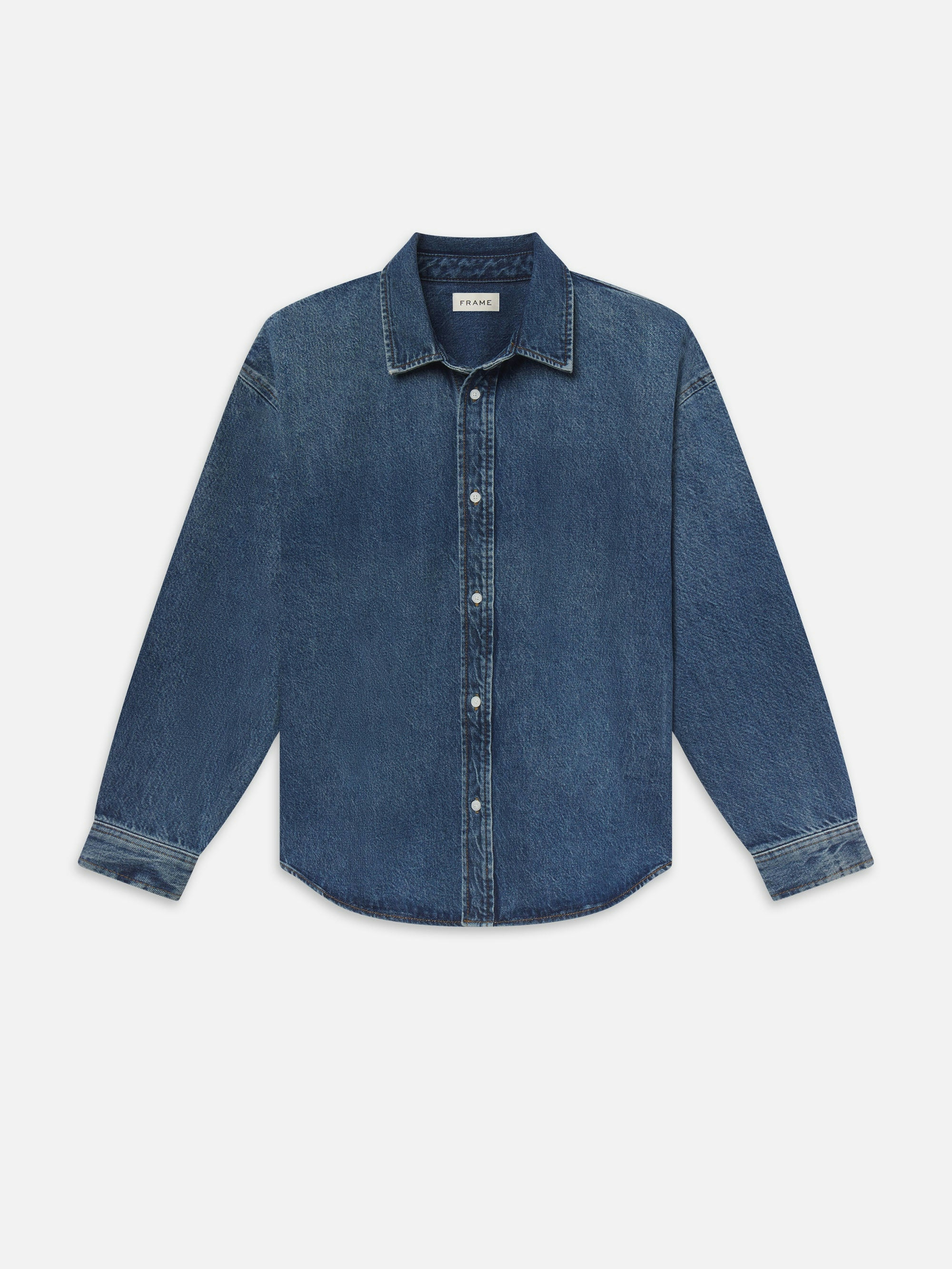 frame Relaxed Heavy Denim Shirt in Dreams on Sale Clothing
