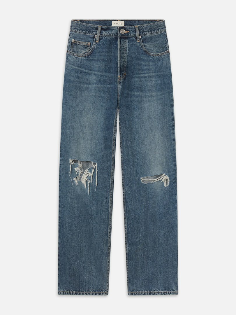 FRAME Women's The Society Archive Vintage Jeans Abyss Destructed Denim Size 33