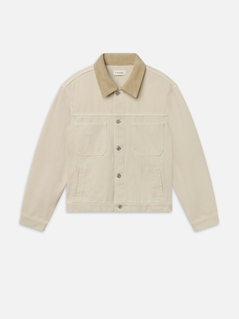 FRAME Men's Canvas Utility Jacket Cotton Size Medium