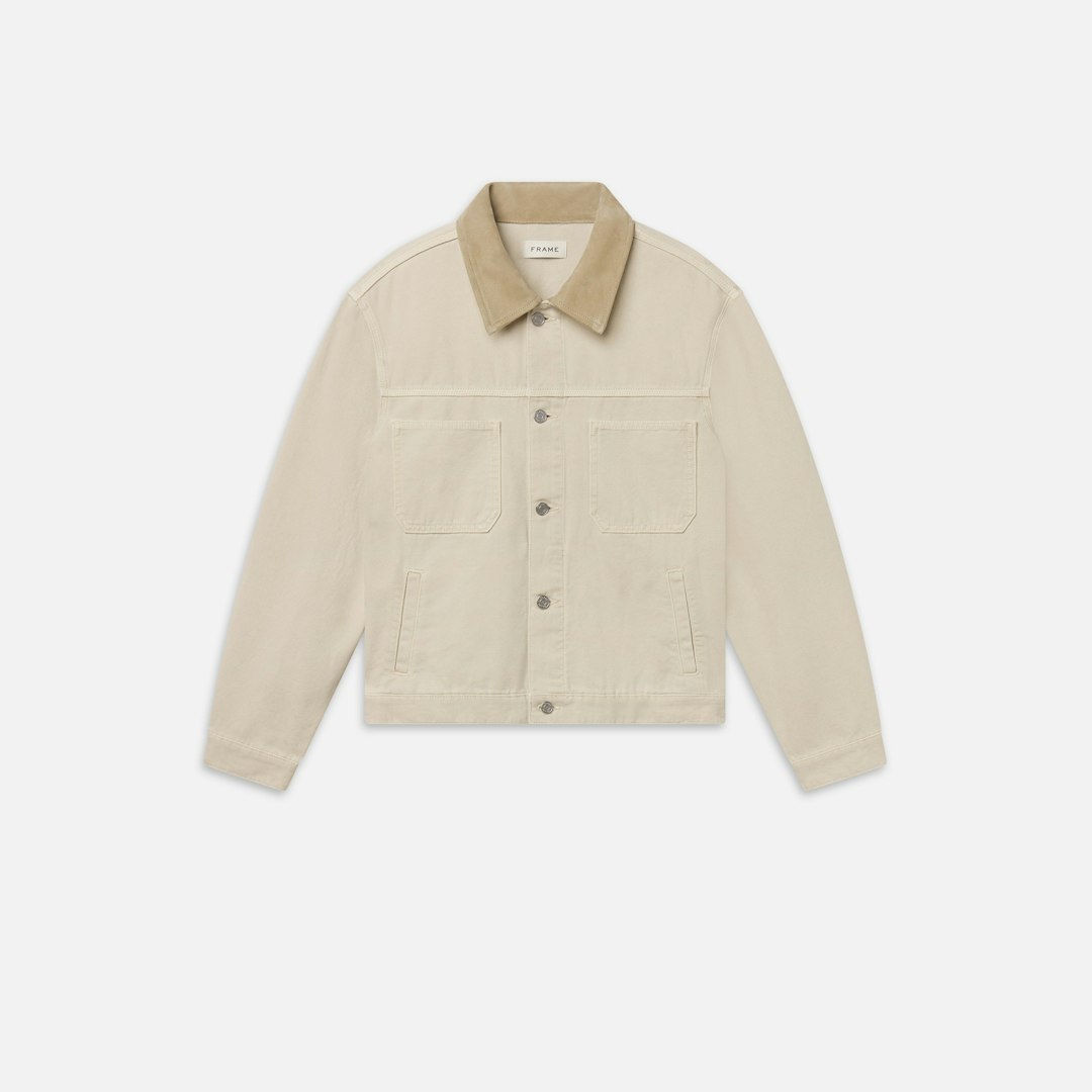 FRAME Men's Canvas Utility Jacket Cotton Size Medium