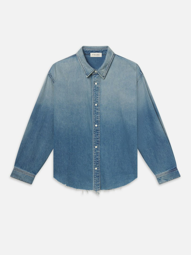 FRAME Men's Relaxed Denim Shirt Size Large
