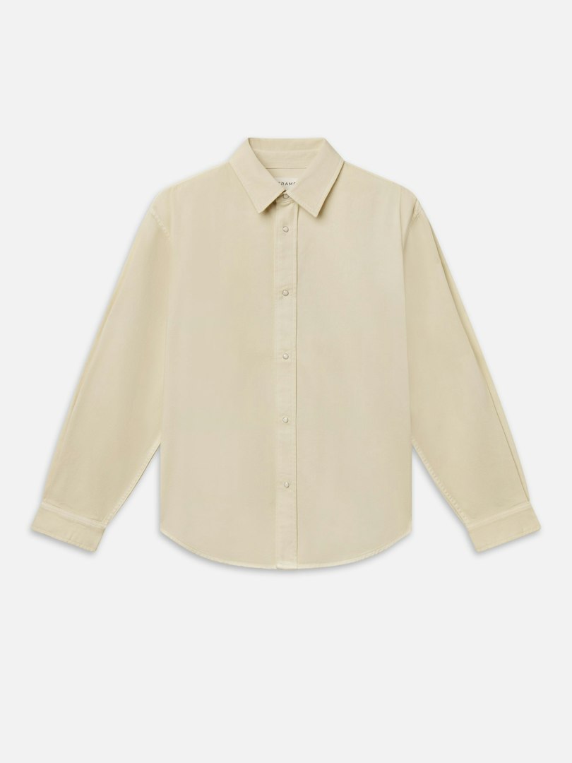 FRAME Men's Classic Cotton Shirt Au Natural Size Medium