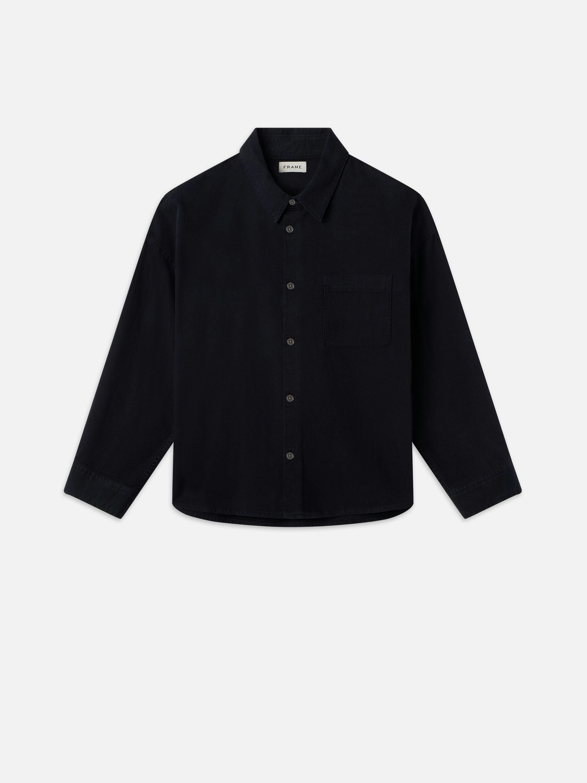 frame Relaxed Denim Shirt in Navy Best Sale Clothing