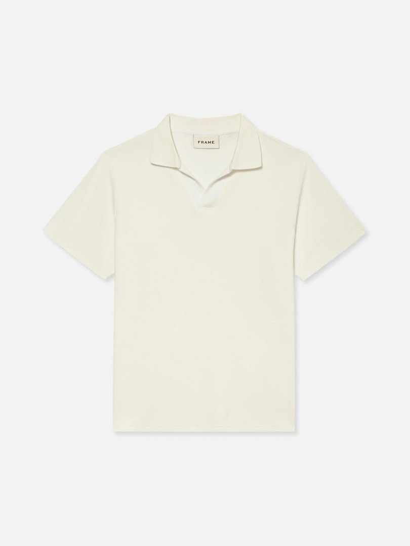 FRAME Men's Jacquard Polo Cotton Size Medium